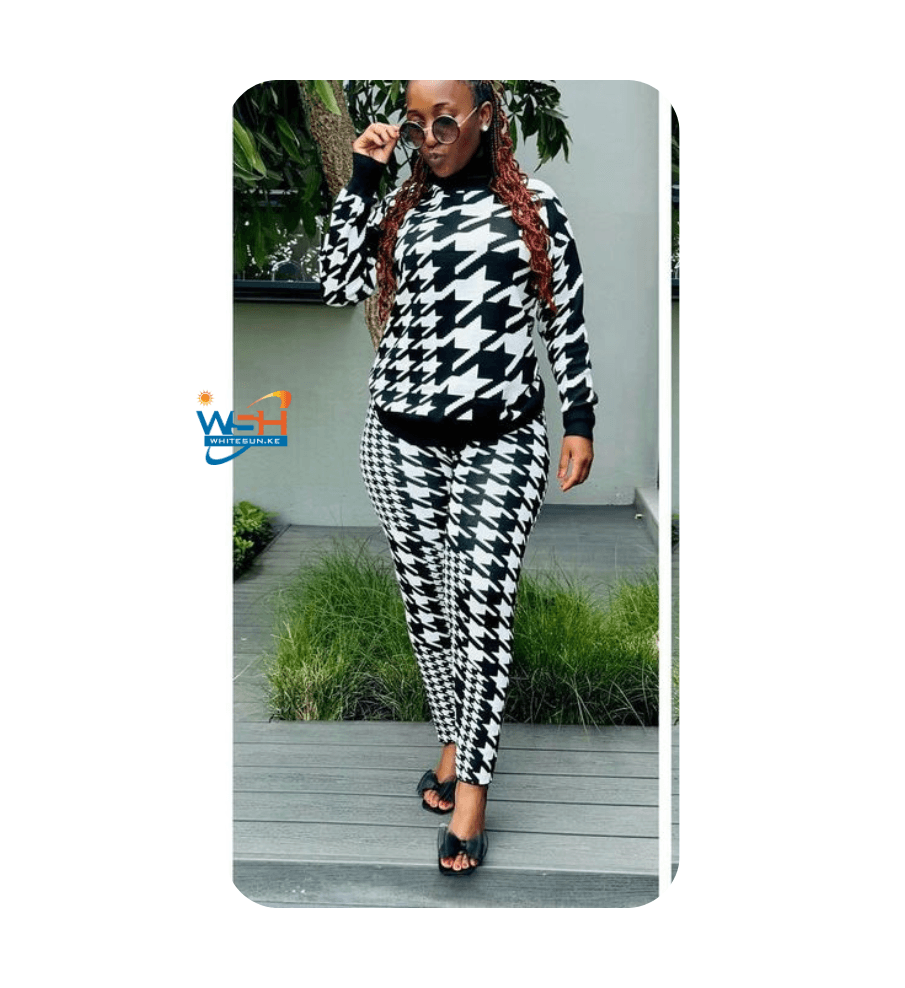 Trending Ladies 2set/ Top And Pant WHITE AND BLACK