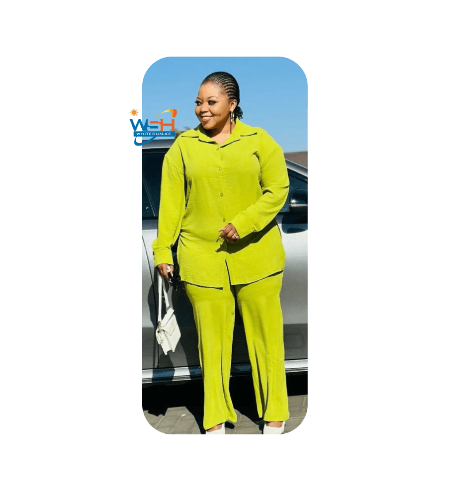 2 PIECE SLEEVE TOP AND High Waist Palazzo Pants