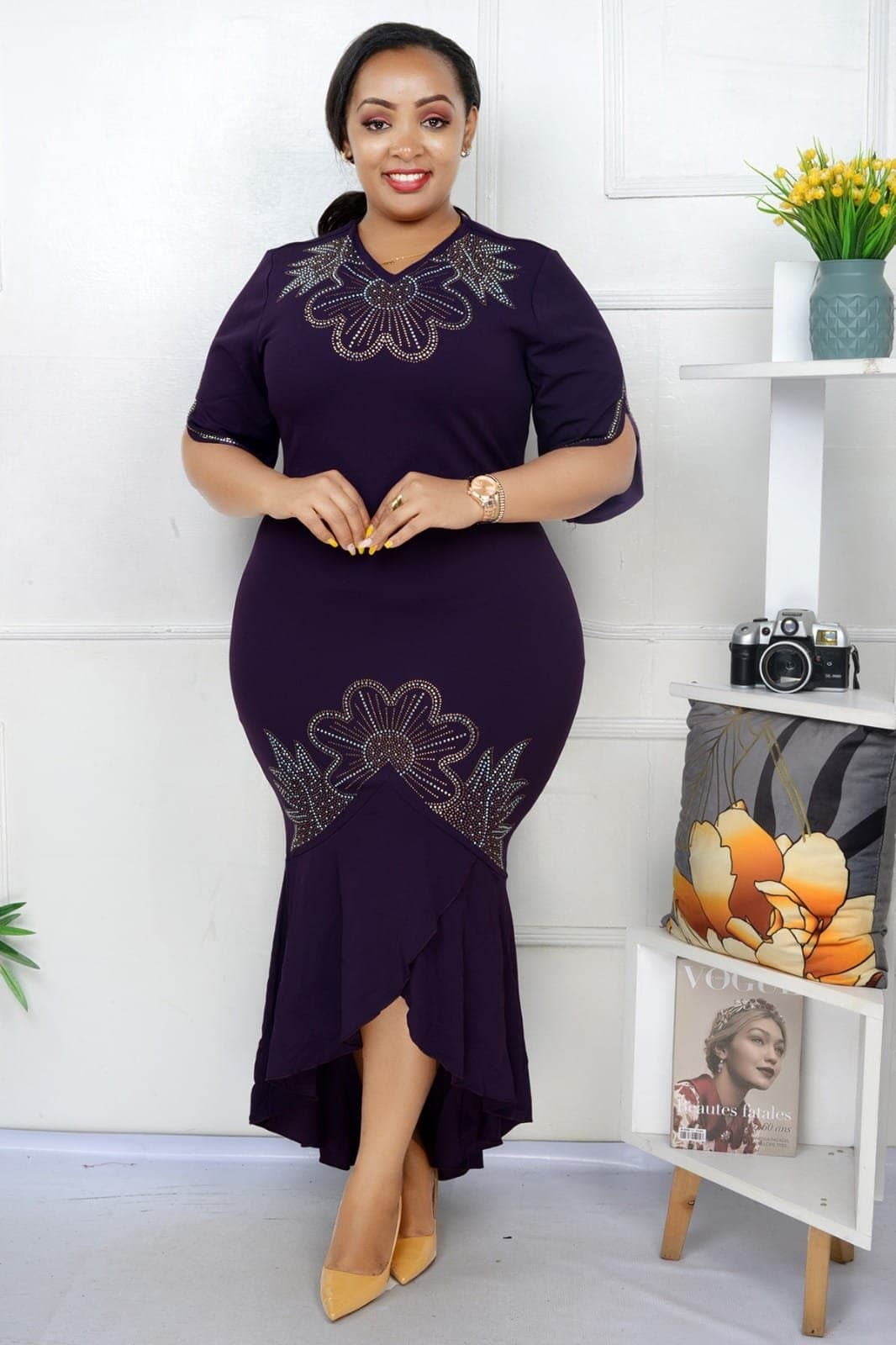 Floral Navy Blue Dress Thumbnail 2