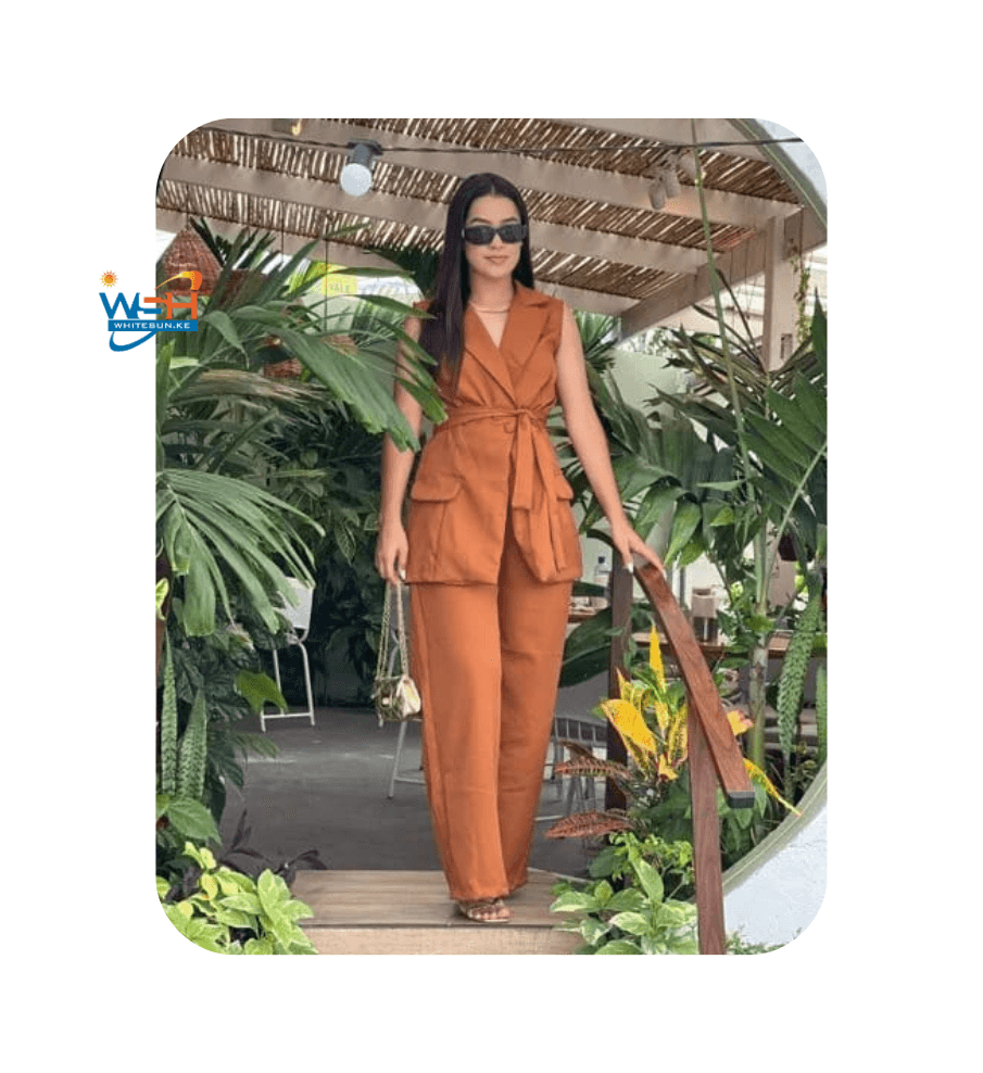 Brown Two-Piece Ensemble