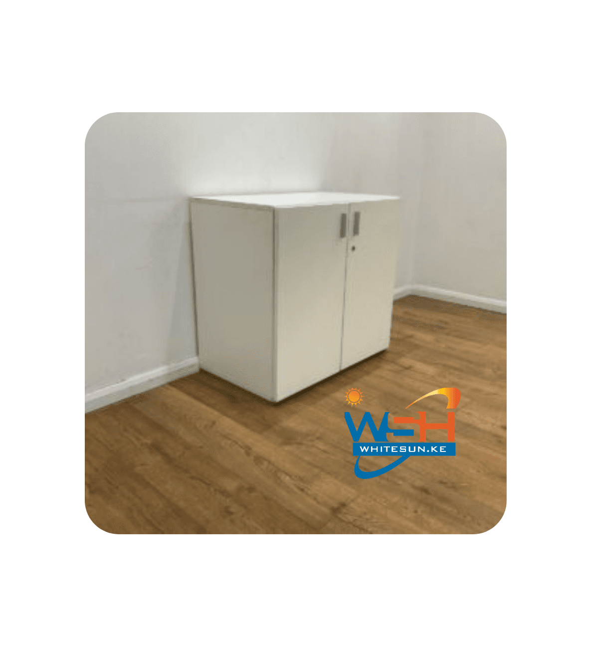 Two door wooden executive office cabinet