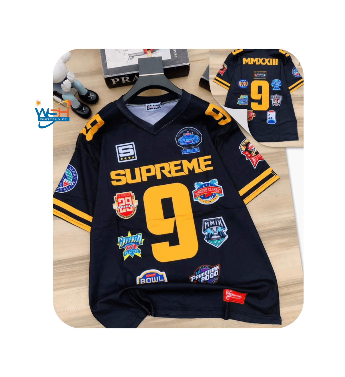 BLACK  Trendy Oversized T-Shirt with Bold Design and Colorful Patches