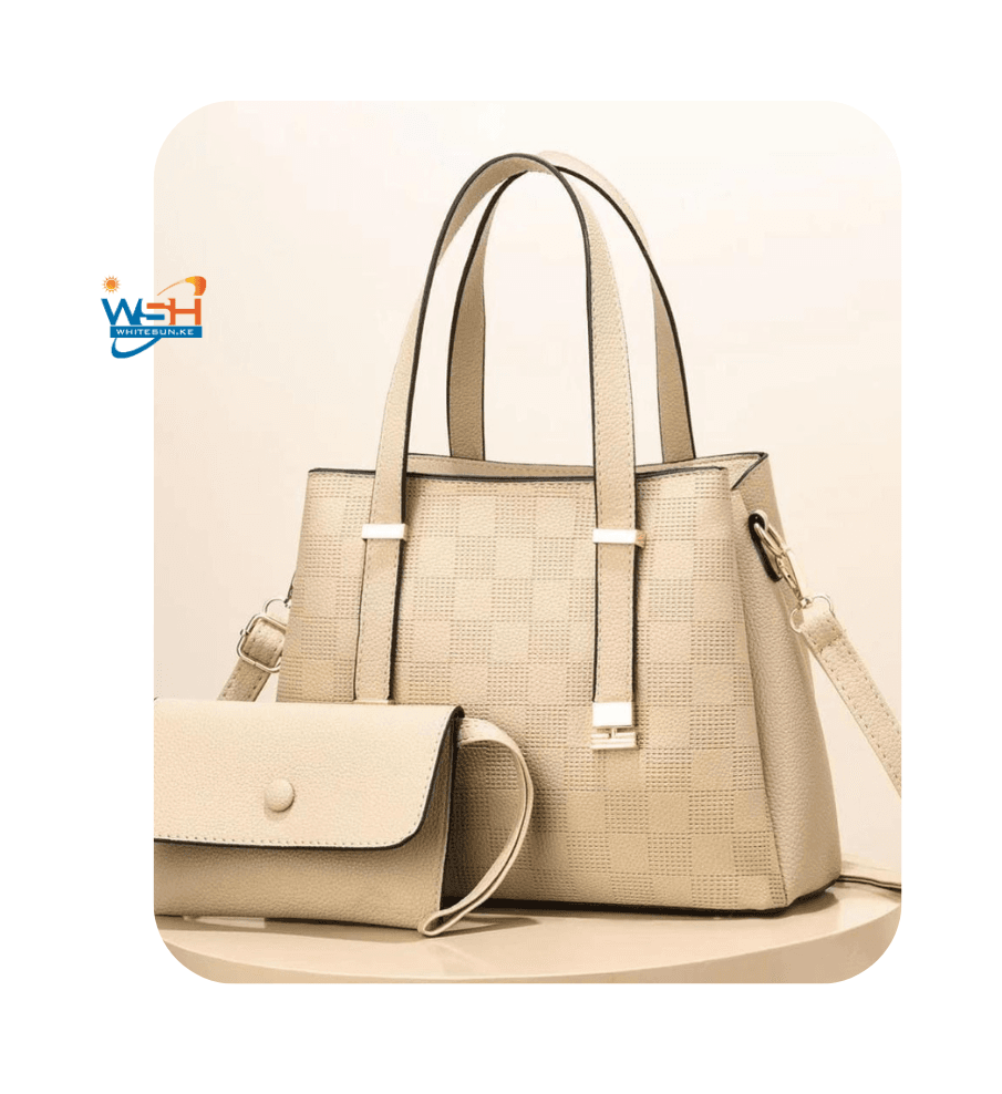 Checkered chic beige Handbag