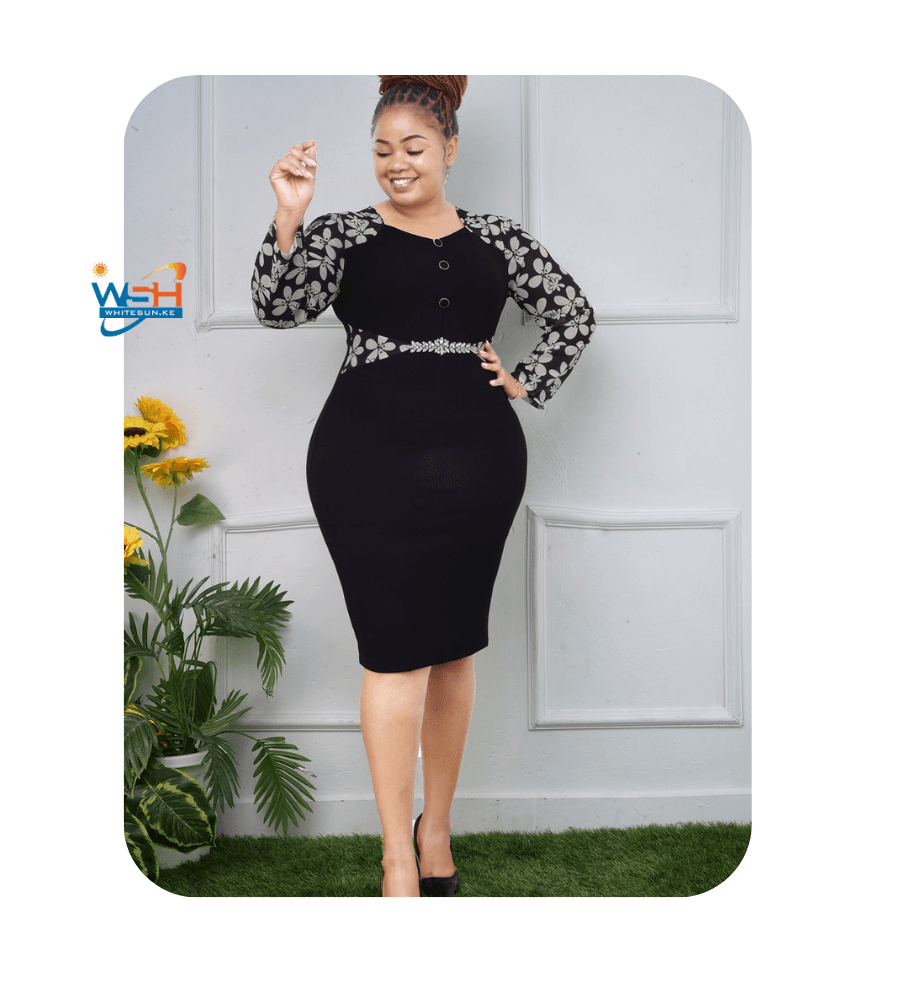 Elegant Dark Floral Dress