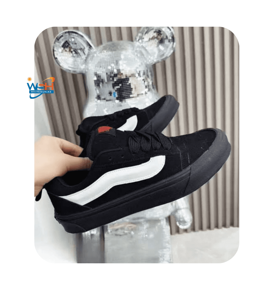 Black VANS Sneakers with White Stripe