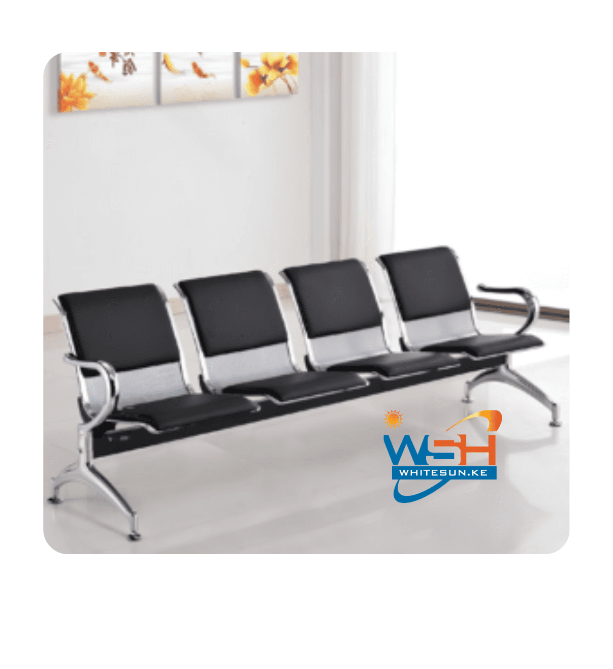 4-Link padded visitor bench