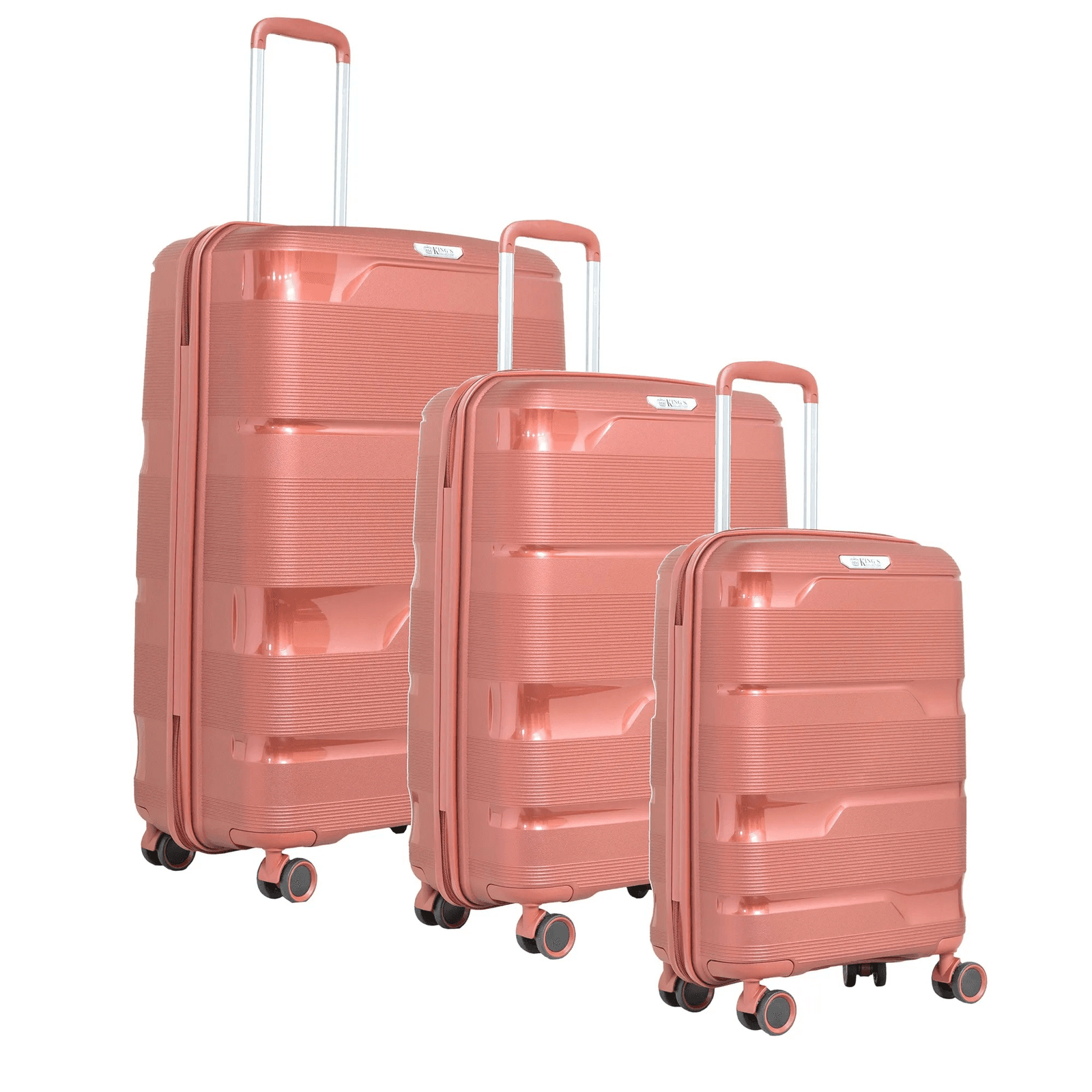 METALLIC RED Trolley Case BAG #084A KINGS COLLECTION