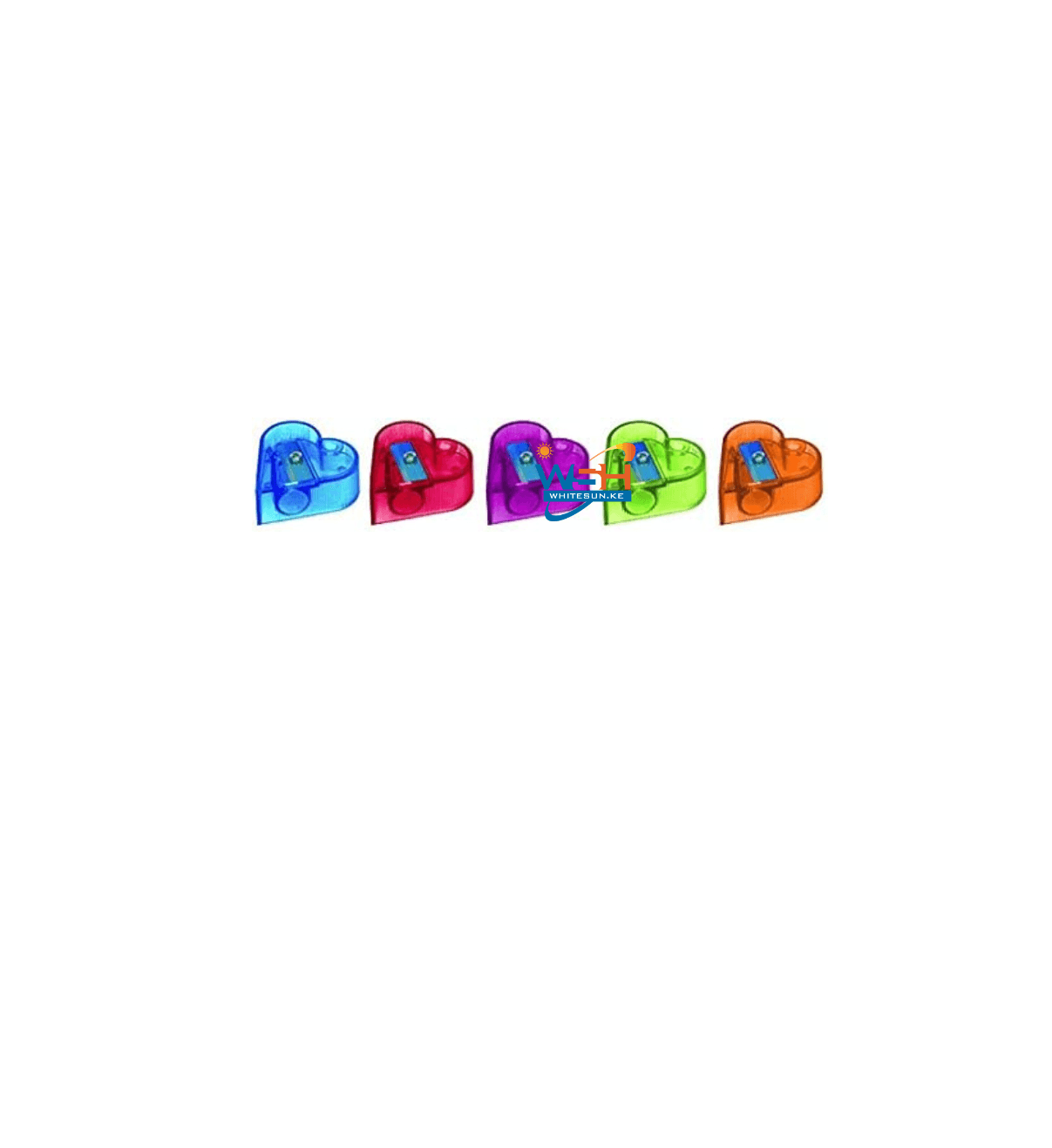 NATRAJ NEON HEART SHARPENERS-ASSORTED COLOURS PACKED 20 PCS IN A JAR