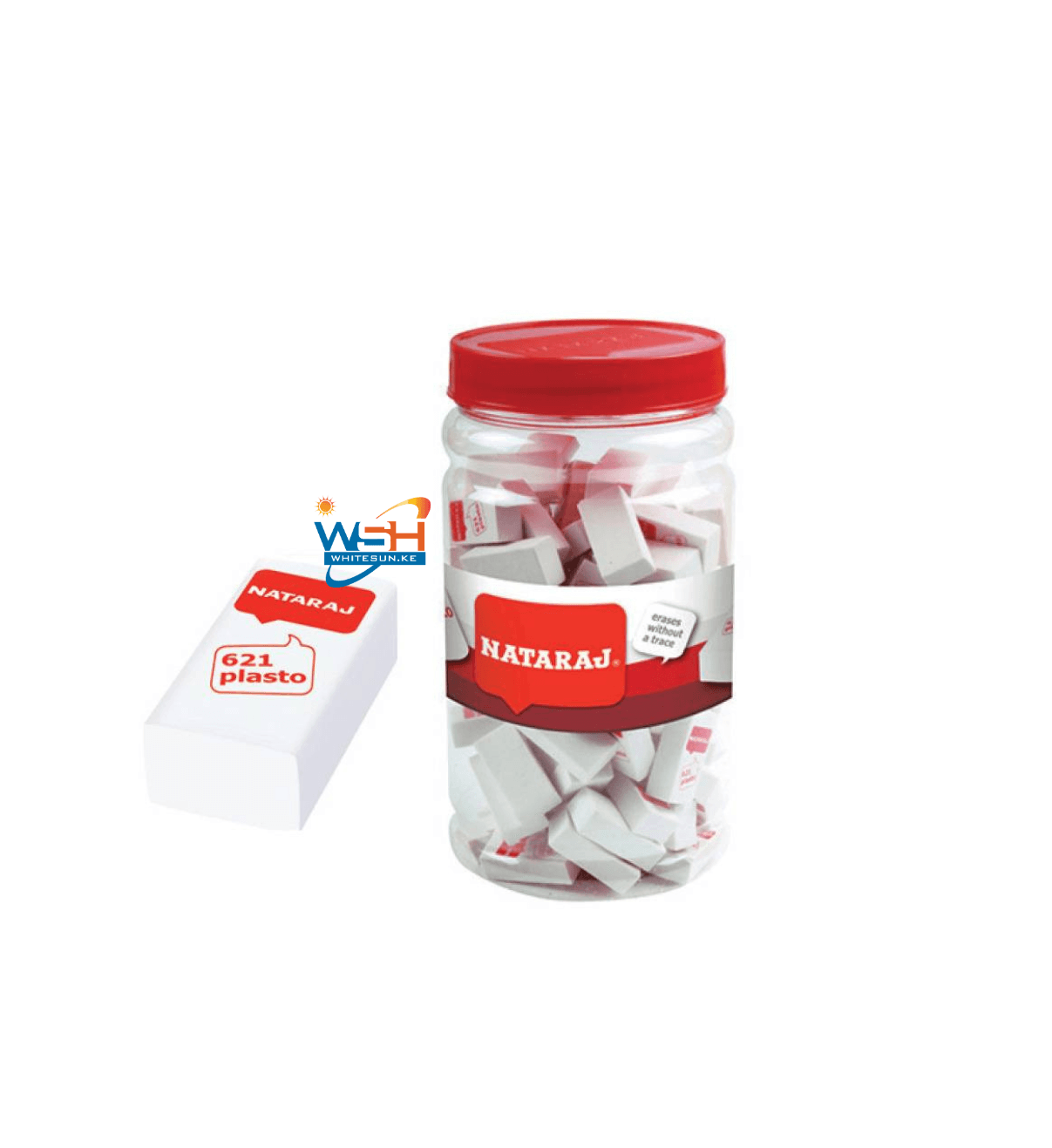 Nataraj 621 Plasto erasers 100pcs/jar