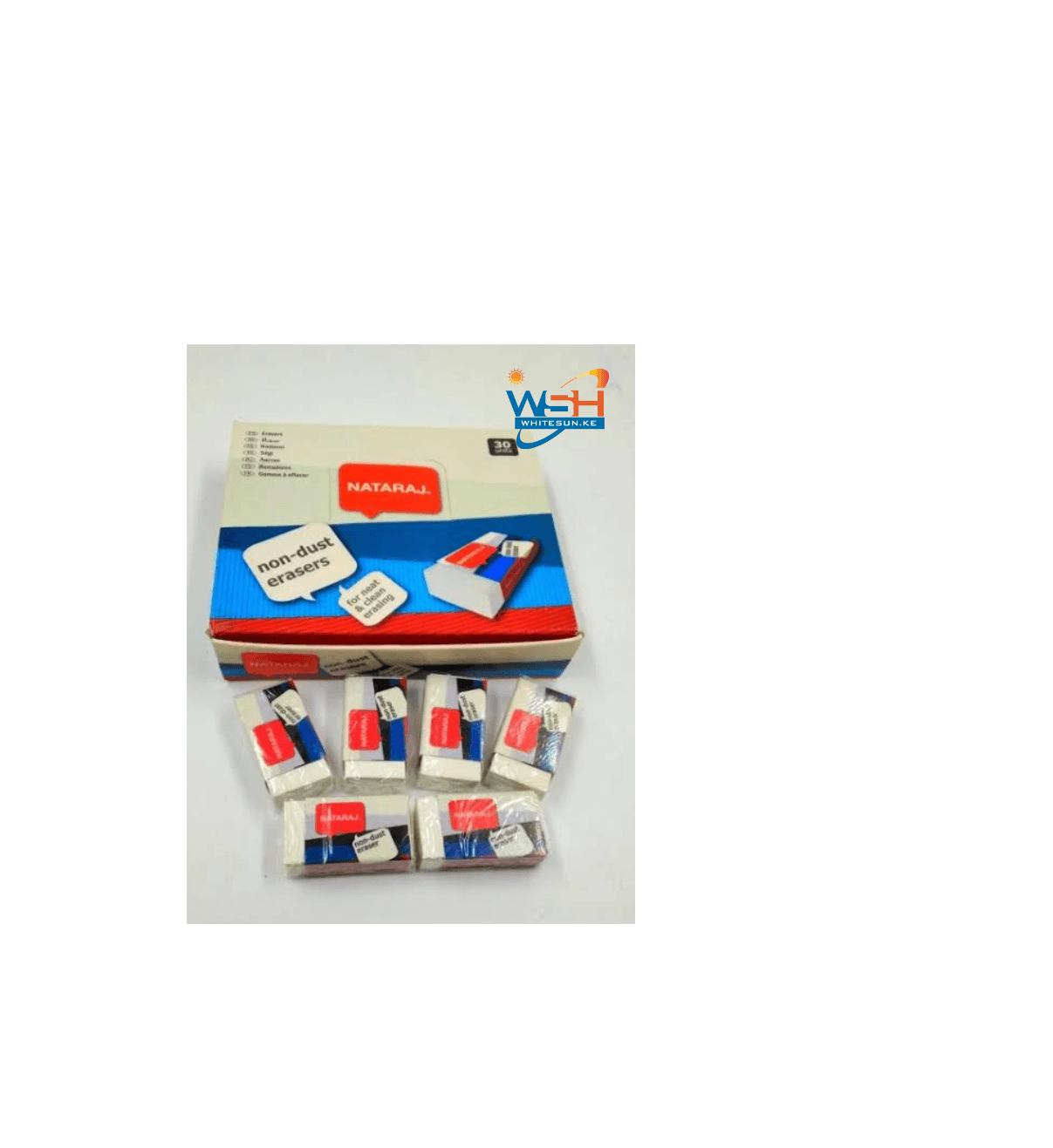 Nataraj non-dust erasers  30pcs in  a box