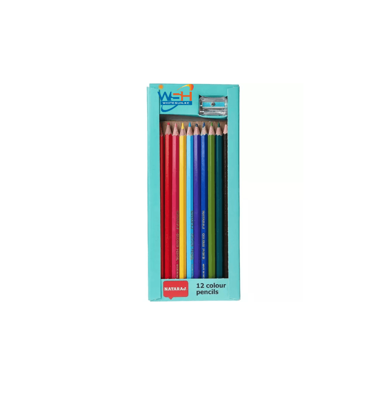 Nataraj Colour Pencil with Sharpener Triangular Full Size 12 Colours