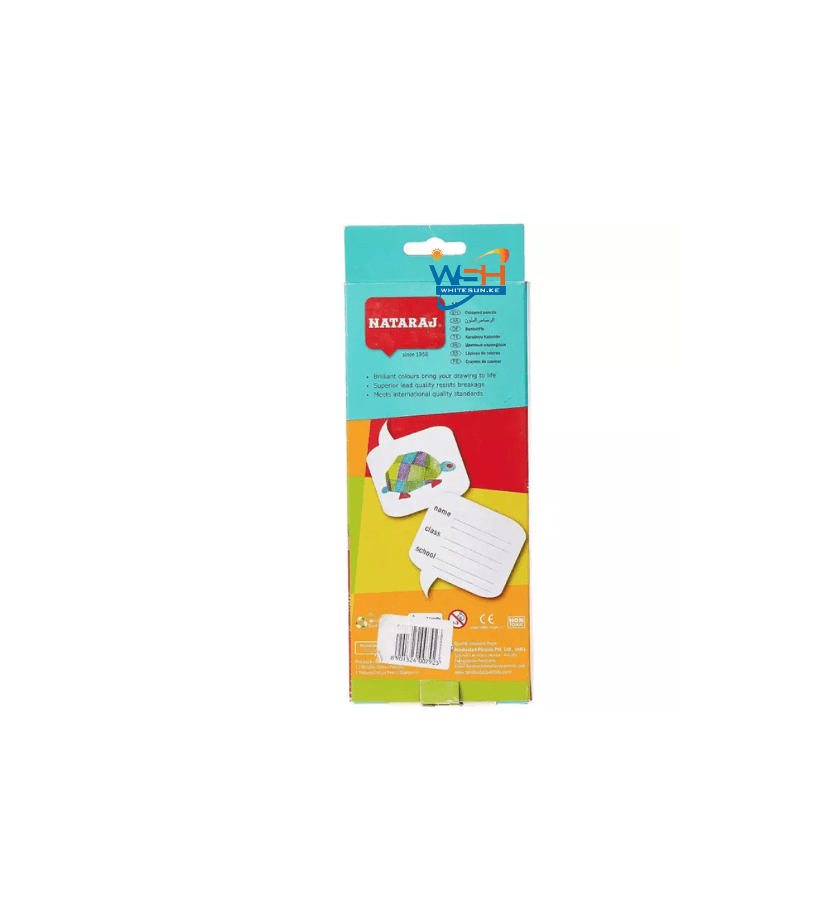 Nataraj Colour Pencil with Sharpener Triangular Full Size 12 Colours Thumbnail 2