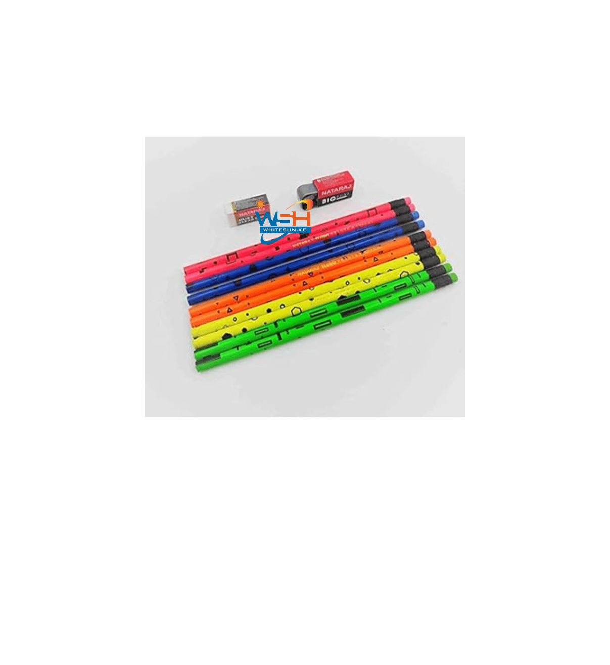 Nataraj fluro prints Pencils, Round Shape Body for Strong Grip, Multipal colour look for executives, Easy Sharpening, Good Handwriting, Free Sharpener, Superior lead Thumbnail 2