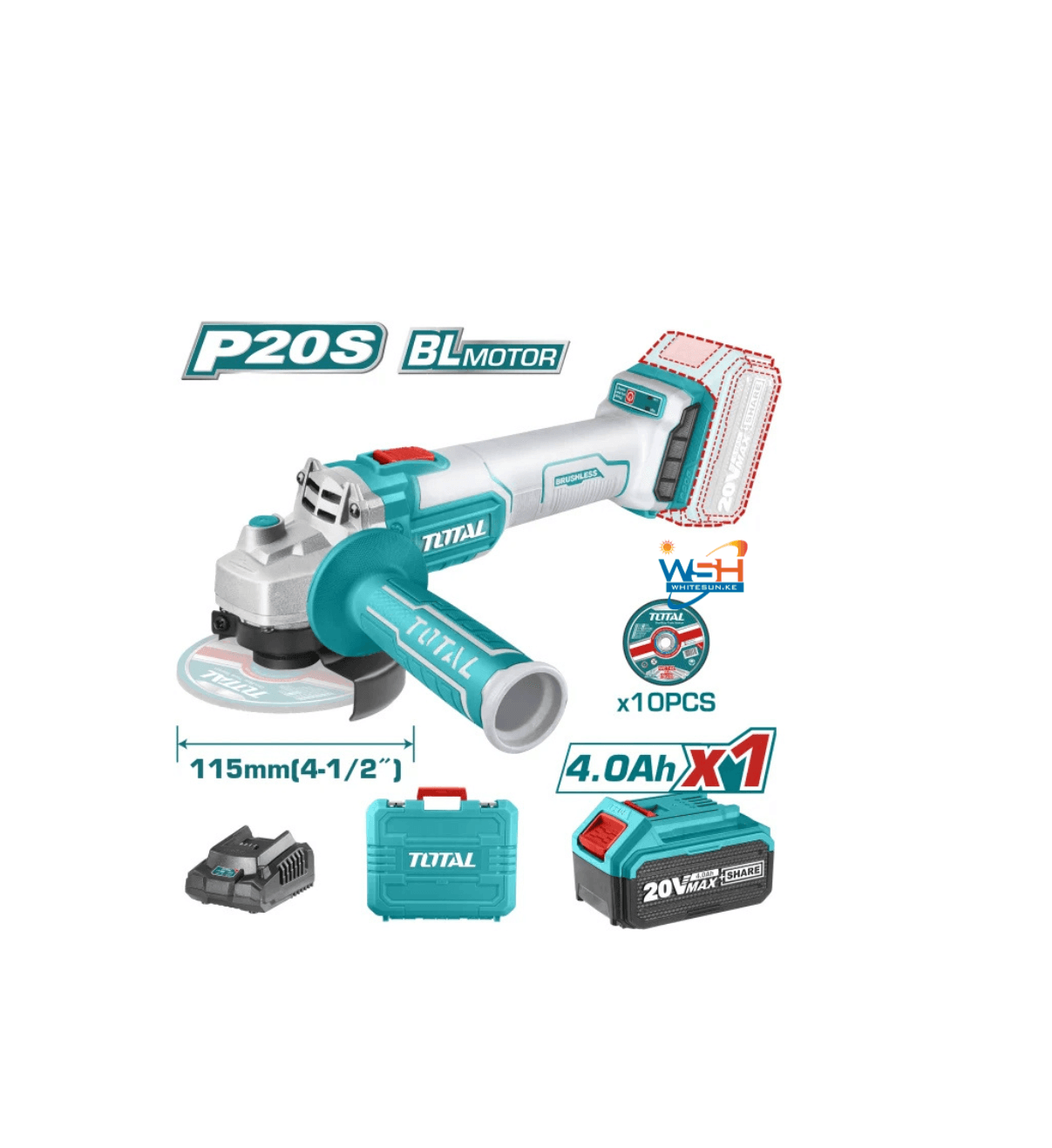 Lithium ion angle grinder