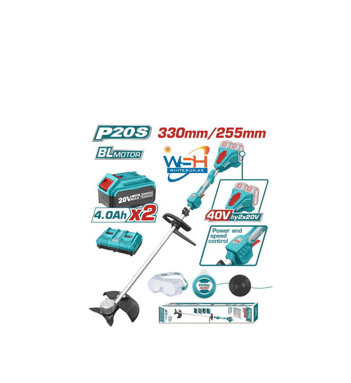 Total Cordless String and Brush Cutter-