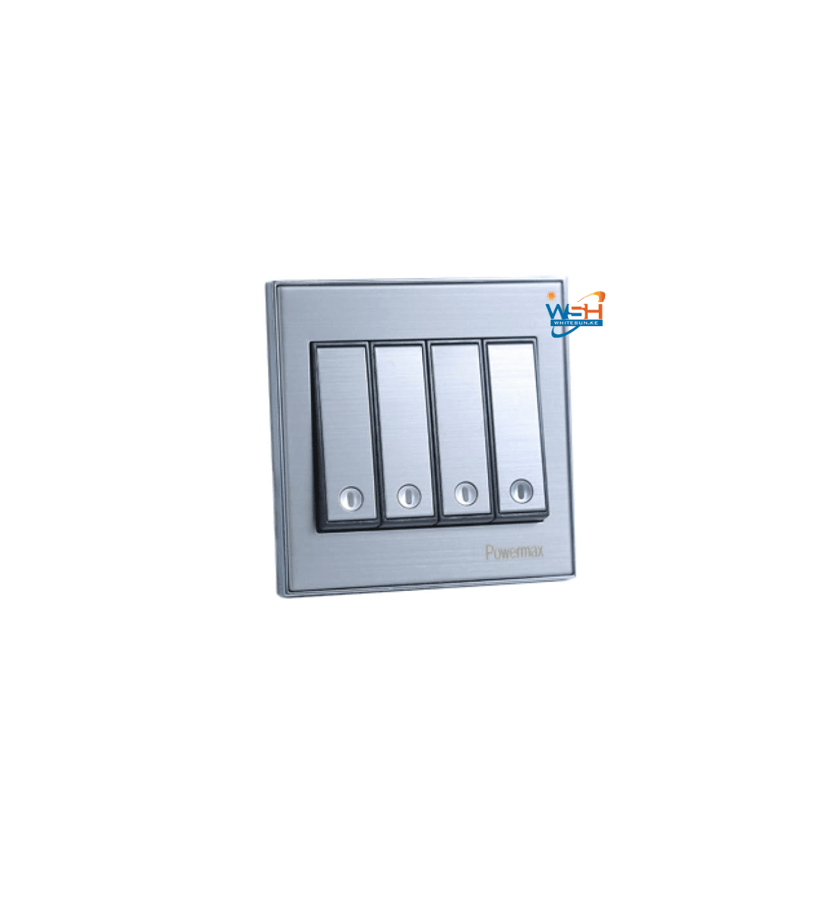 Powermax Brushed Steel 4 Gang 2 Way