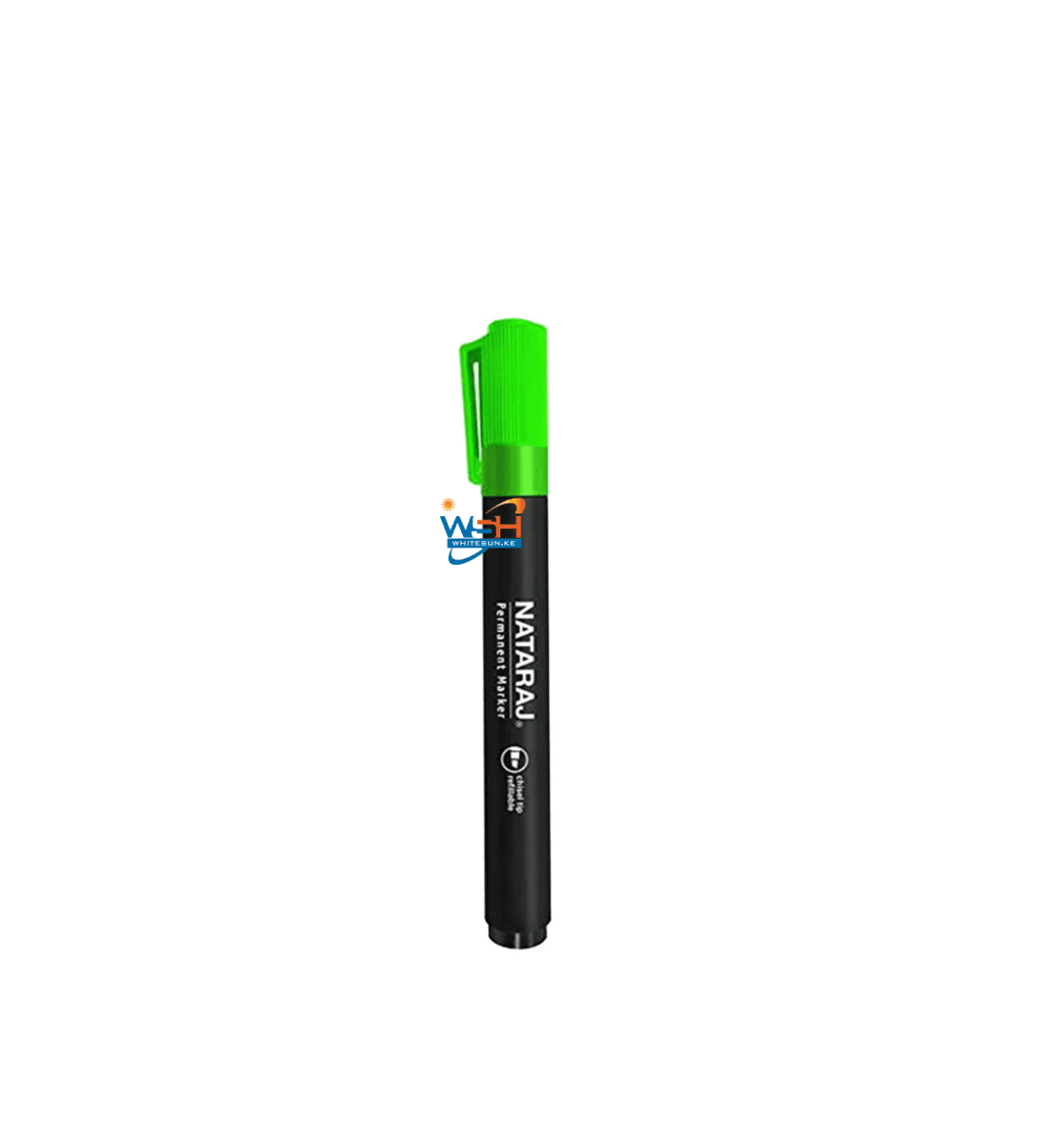Nataraj 12 x Green Permanent Marker Pens 2mm Bullet Tip Not Erasable For Office and Home