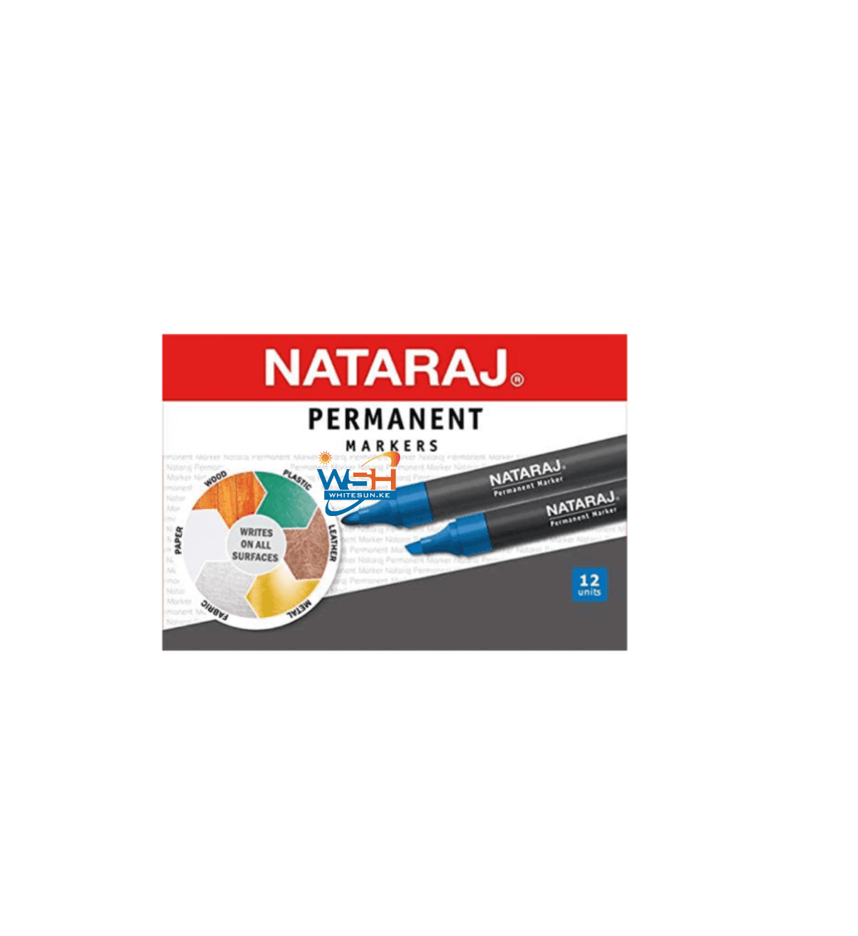 Nataraj 12 x Green Permanent Marker Pens 2mm Bullet Tip Not Erasable For Office and Home Thumbnail 4