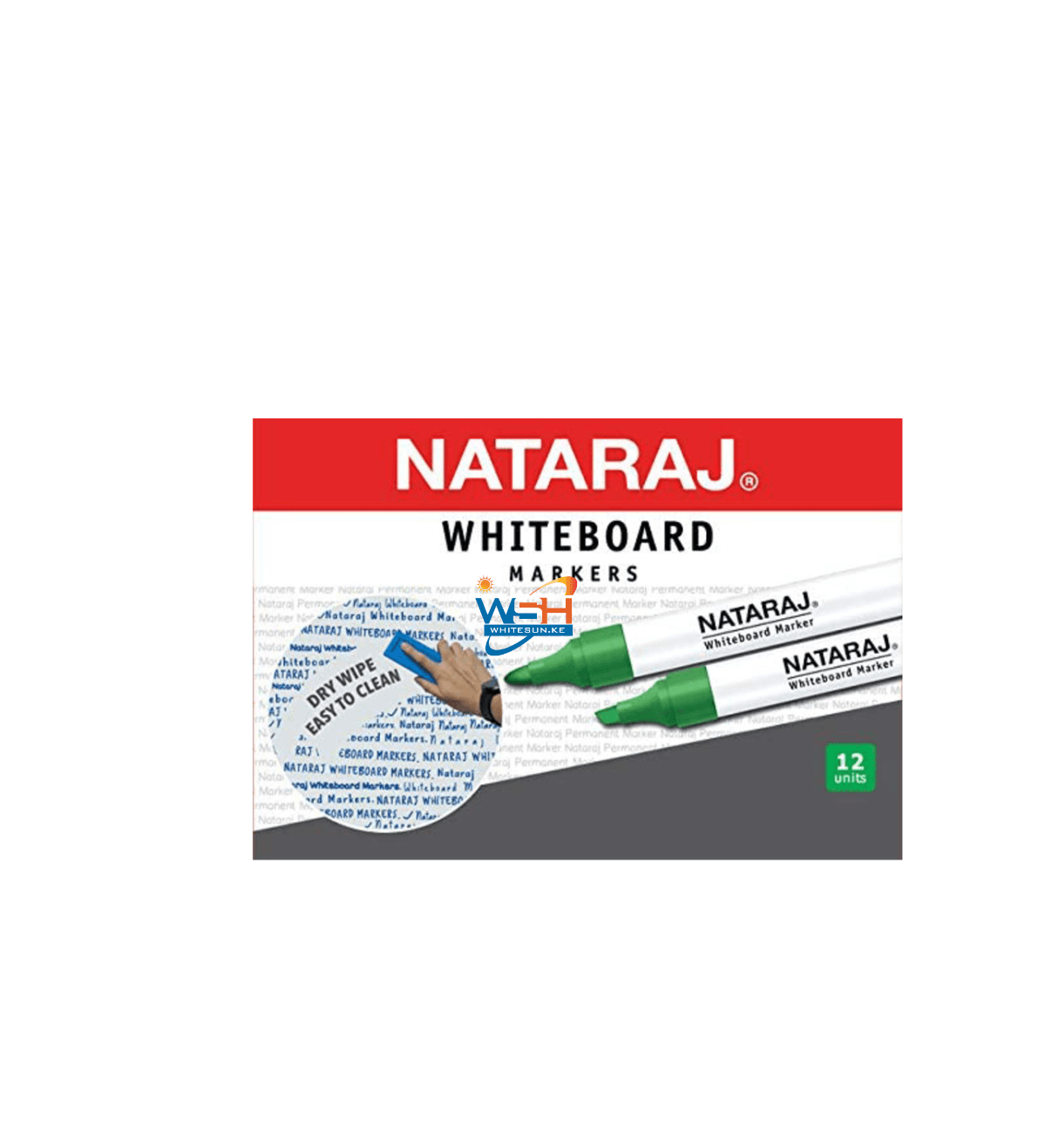 Nataraj 12-Piece Bullet Tip White Board Marker, 2mm, Black Thumbnail 5