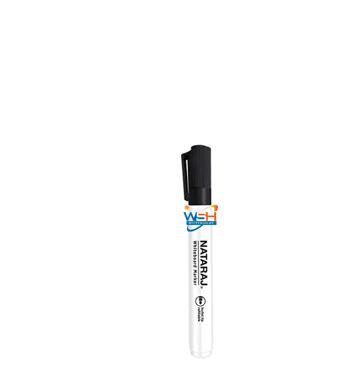 Nataraj 12-Piece Bullet Tip White Board Marker, 2mm, Black Thumbnail 2