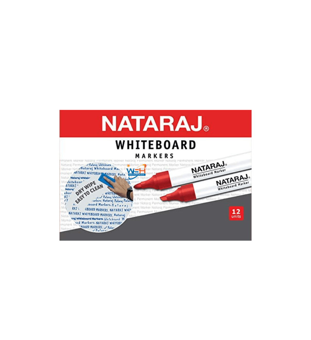 Nataraj 12-Piece Bullet Tip White Board Marker, 2mm, Black Thumbnail 2