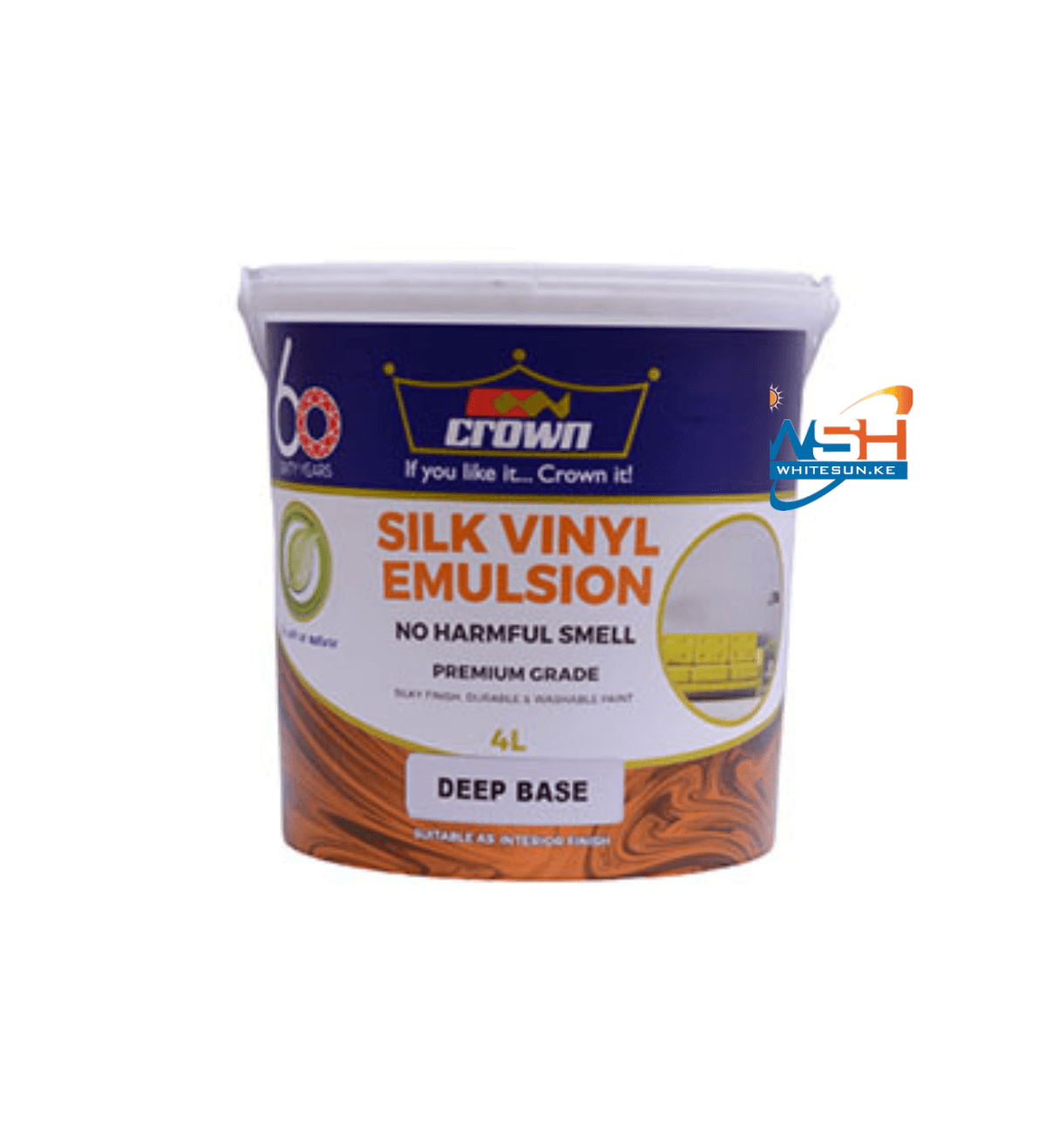 CROWN SILK VINYL EMULSION -( BRILLIANT WHITE,SOFT WHITE & CREAM)