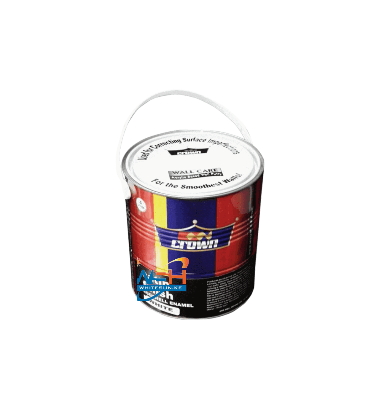 CROWN EGGSHELL FINISH (SEMI-GLOSS)-(BRILLIANT WHITE,SOFT WHITE, CREAM &BLACK)