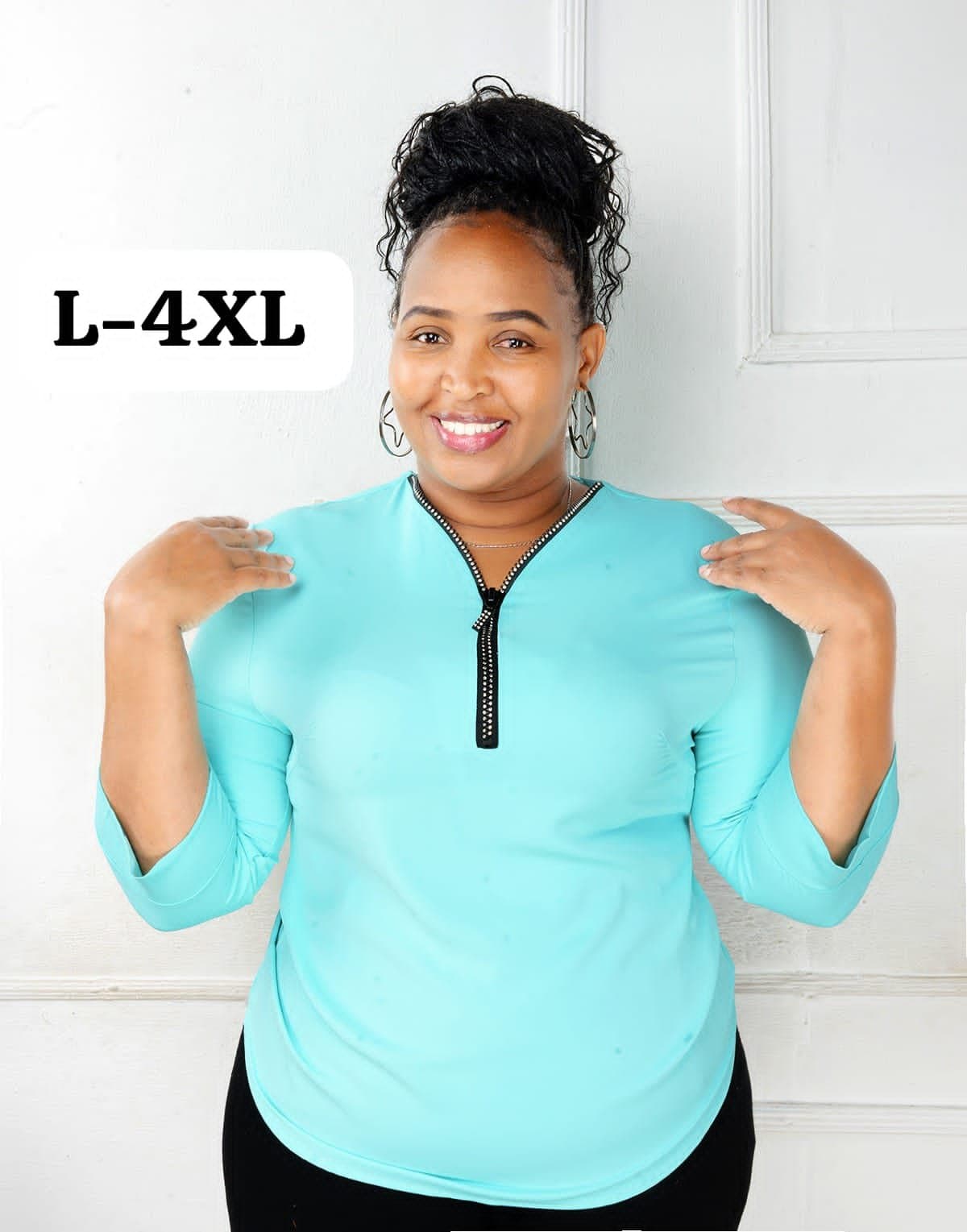 Crimson Zip Casual Top