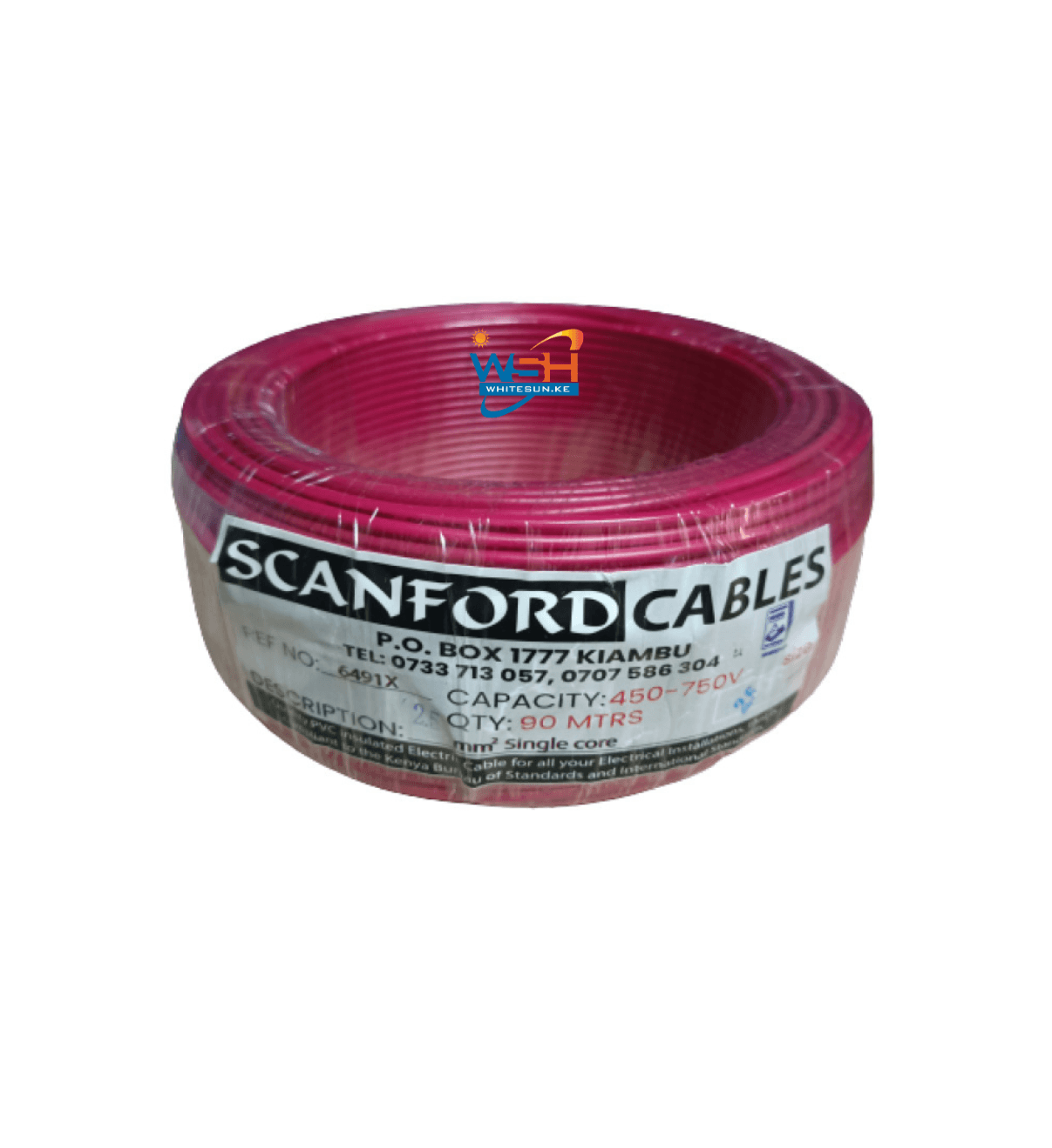 Scanford 2.5mm Single Core Red