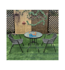 Outdoor table and chair outdoor cane chair leisure folding family open-air courtyard iron small cane chair stalls outdoor table