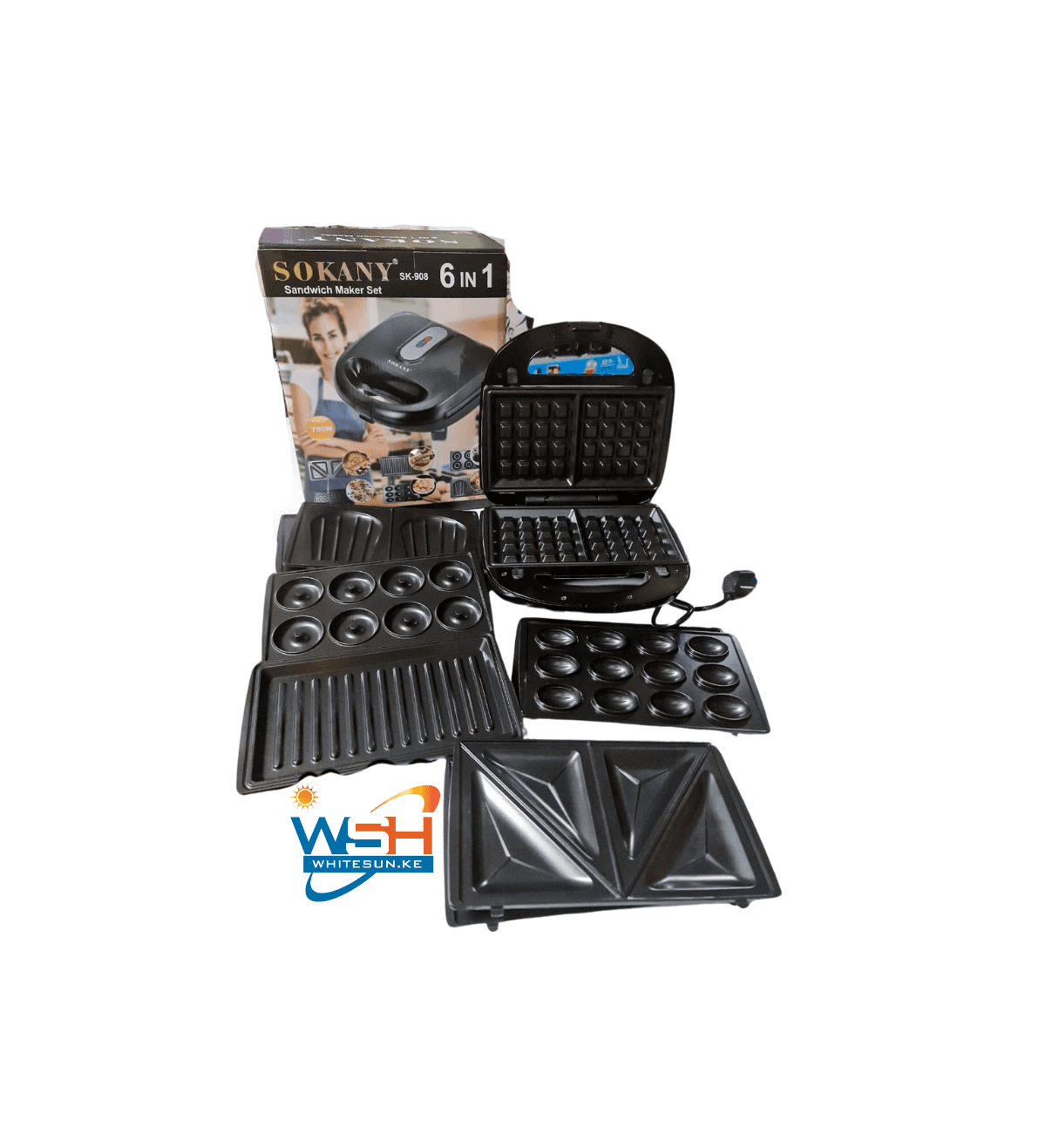 Sokany 6 IN 1 SANDWICH MAKER NON STICK PLATES