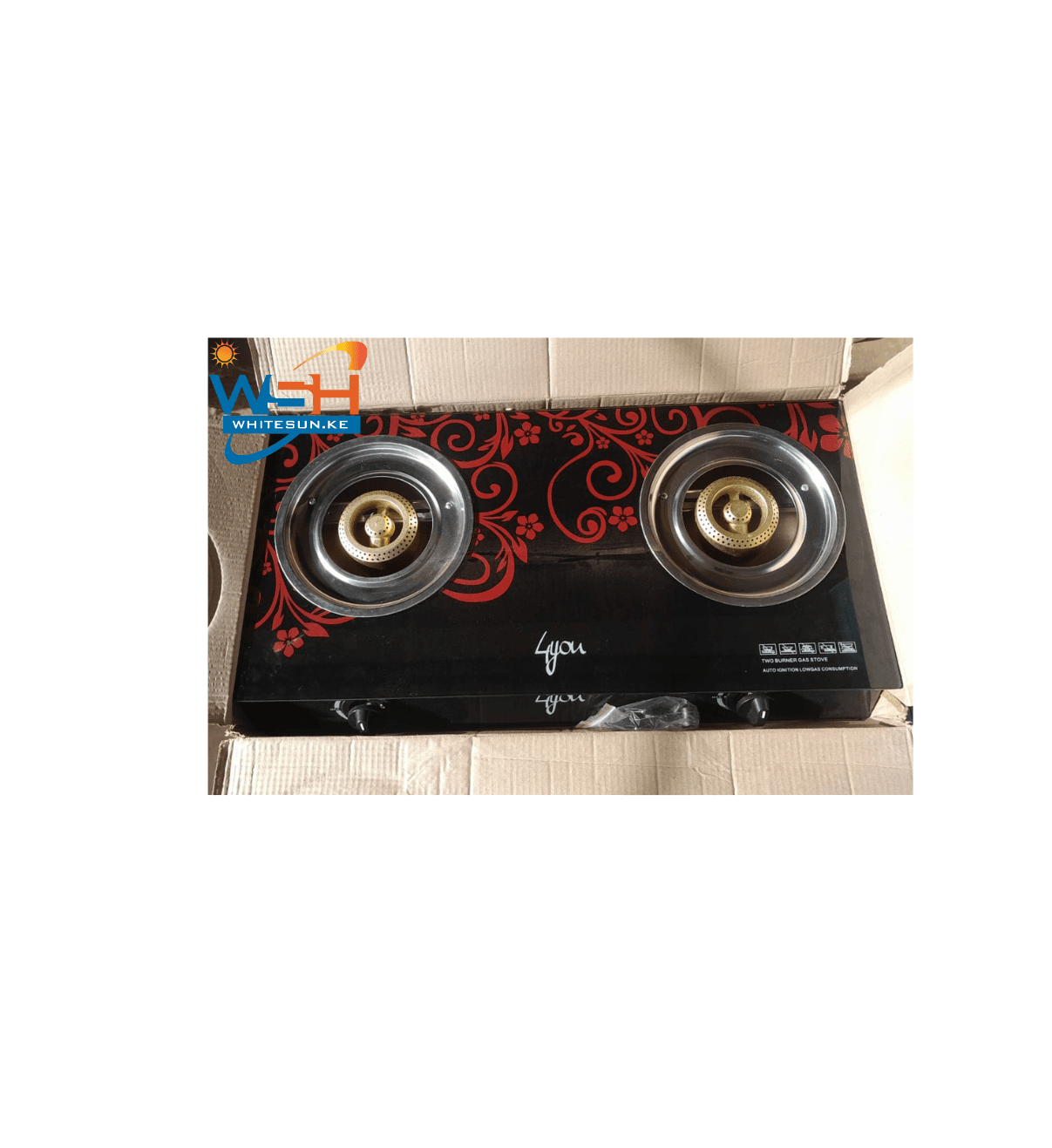 Lyons Glass Tampered 2 Burner Table Top