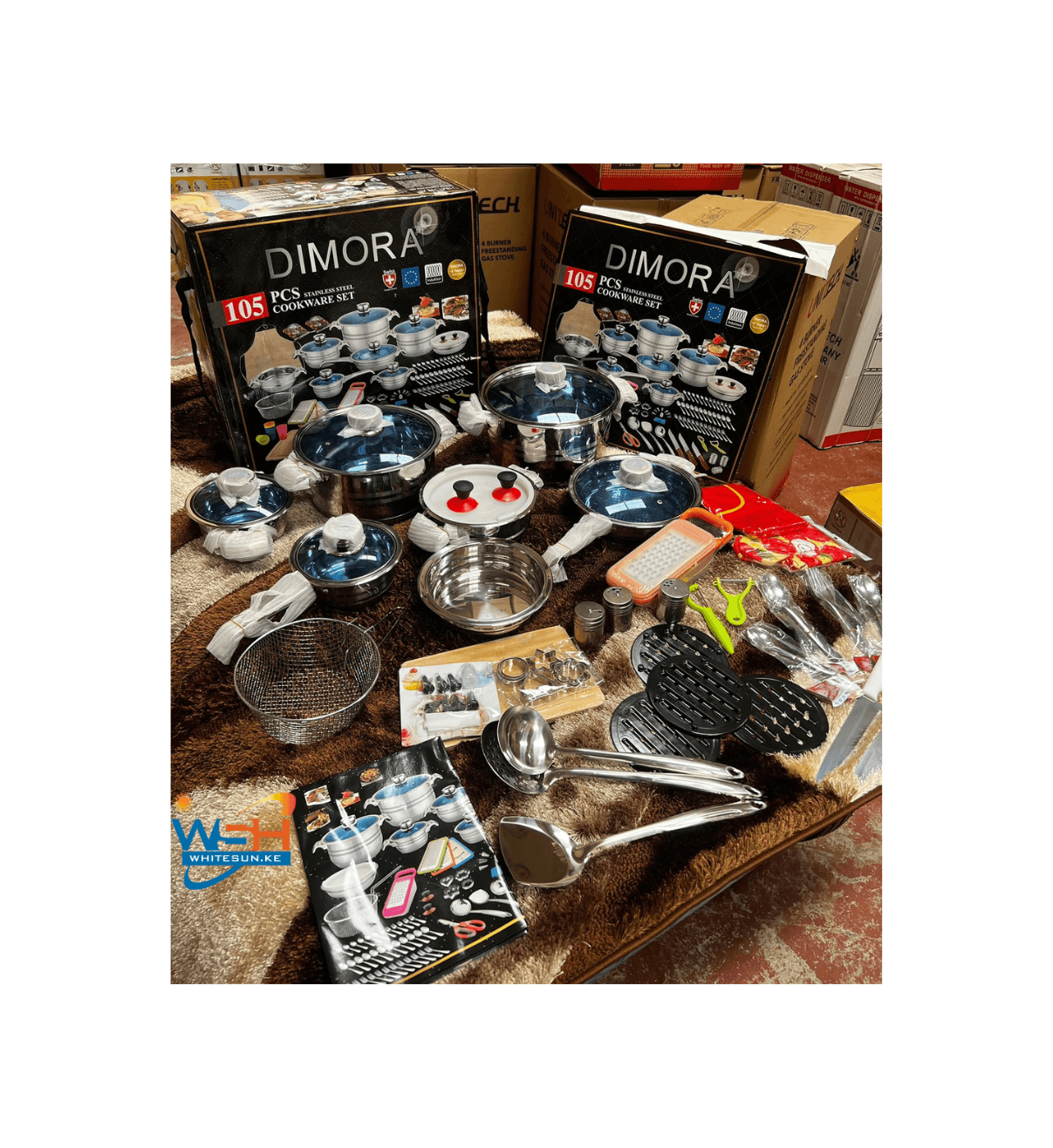 Dimora 105 PC's stainless steel cookware set. Induction Friendly