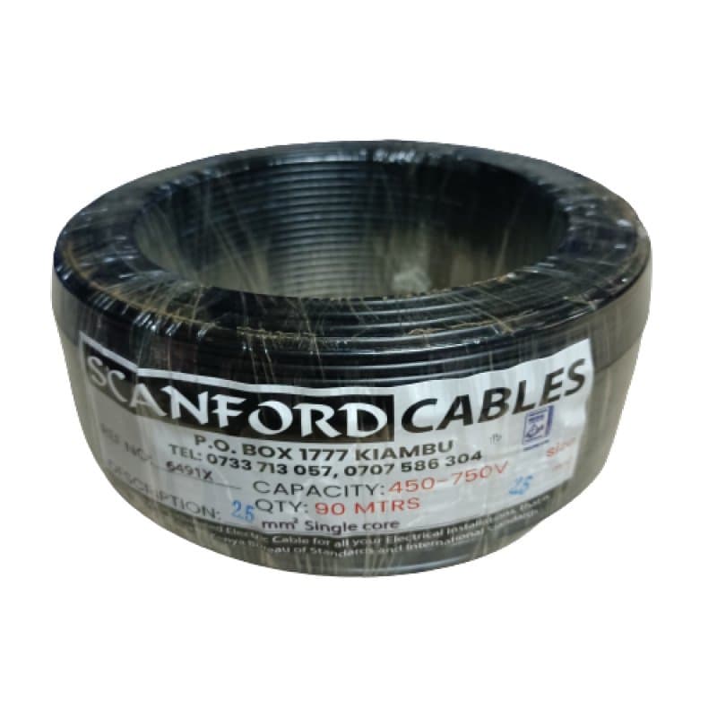 Scanford 2.5mm Single Core Black