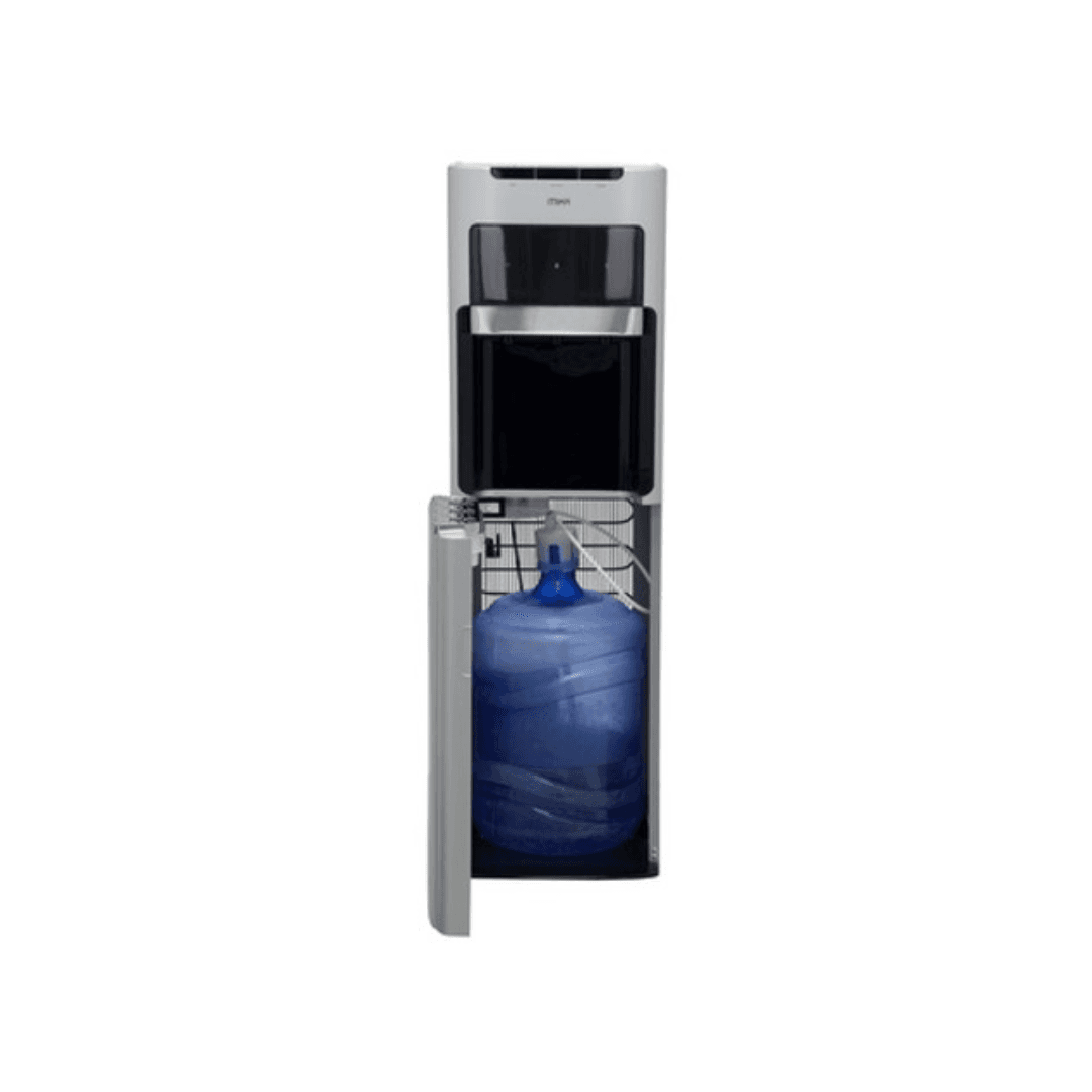 MIKA Water Dispenser, Floor Standing Bottom Load, Black and Silver MWD2802SBL