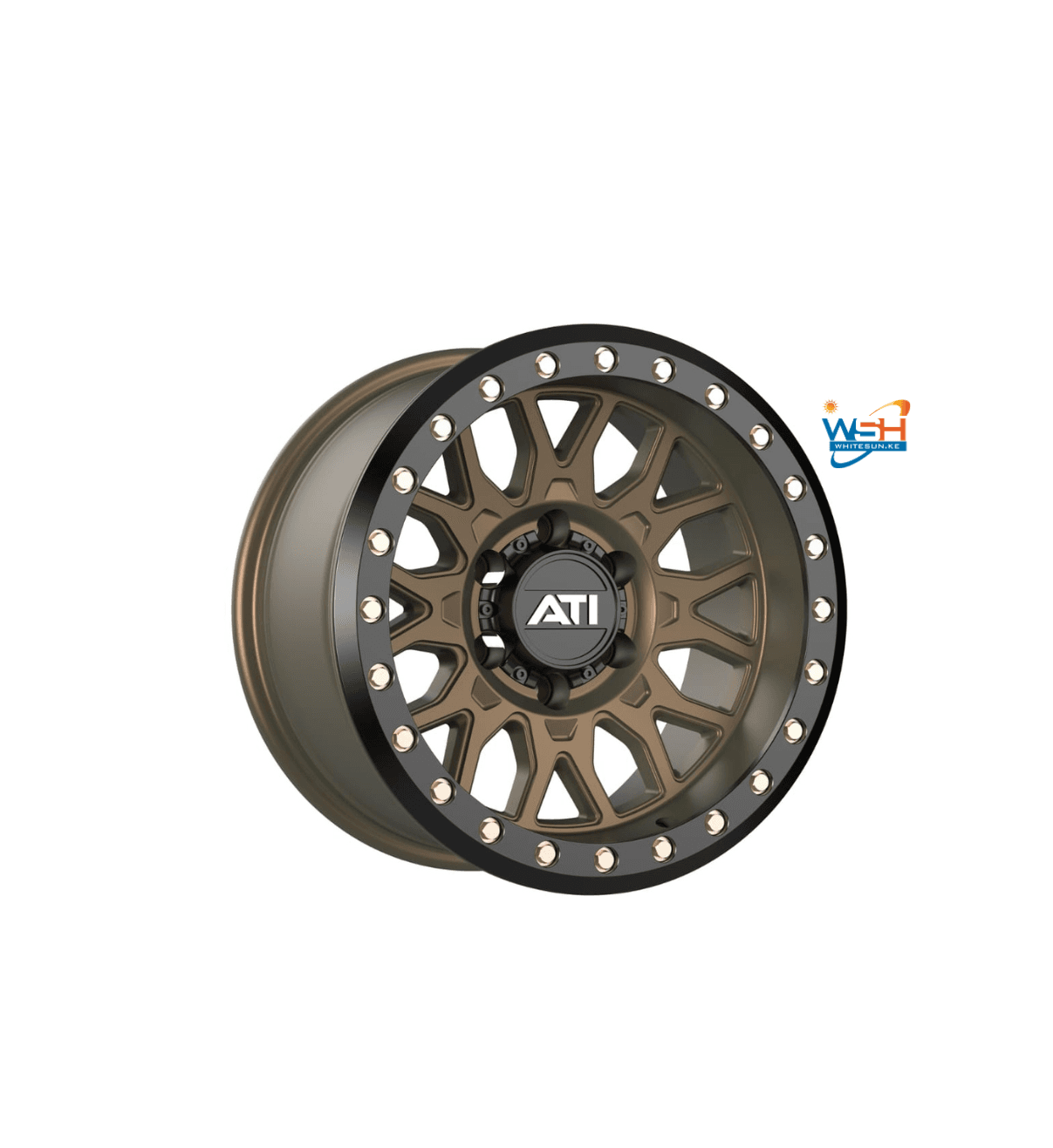 AT-01 17X8.5 Hybrid Beadlock Wheel - Bronze 6X139.7 Offset -20 Black Imitation