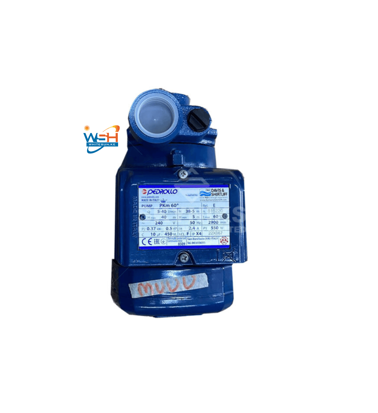 DAVIS AND SHIRTLIFF PEDROLLO PKM 60 WATER PUMP BOOSTER