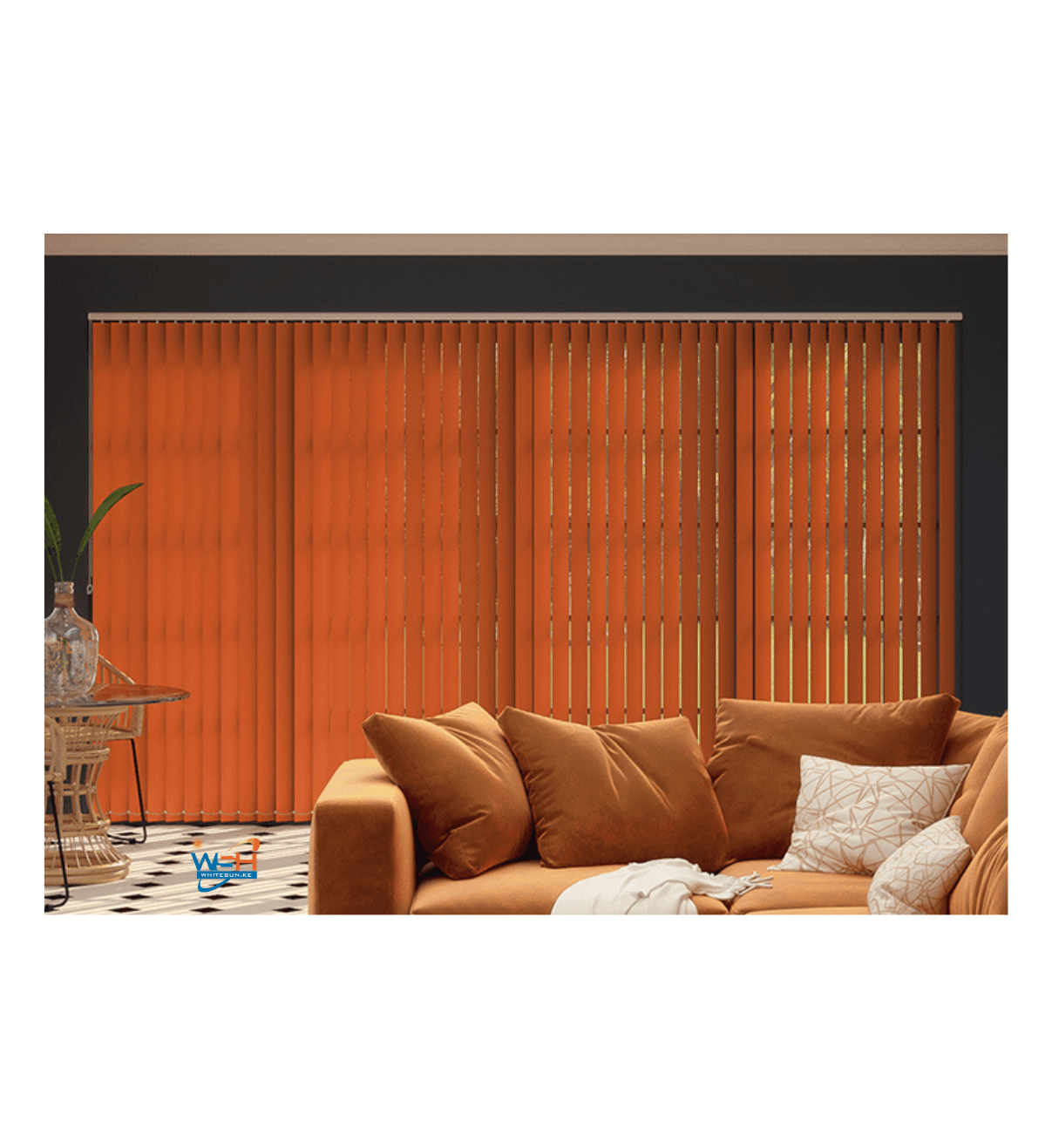 VERTICAL WINDOW BLINDS V73- ORANGE