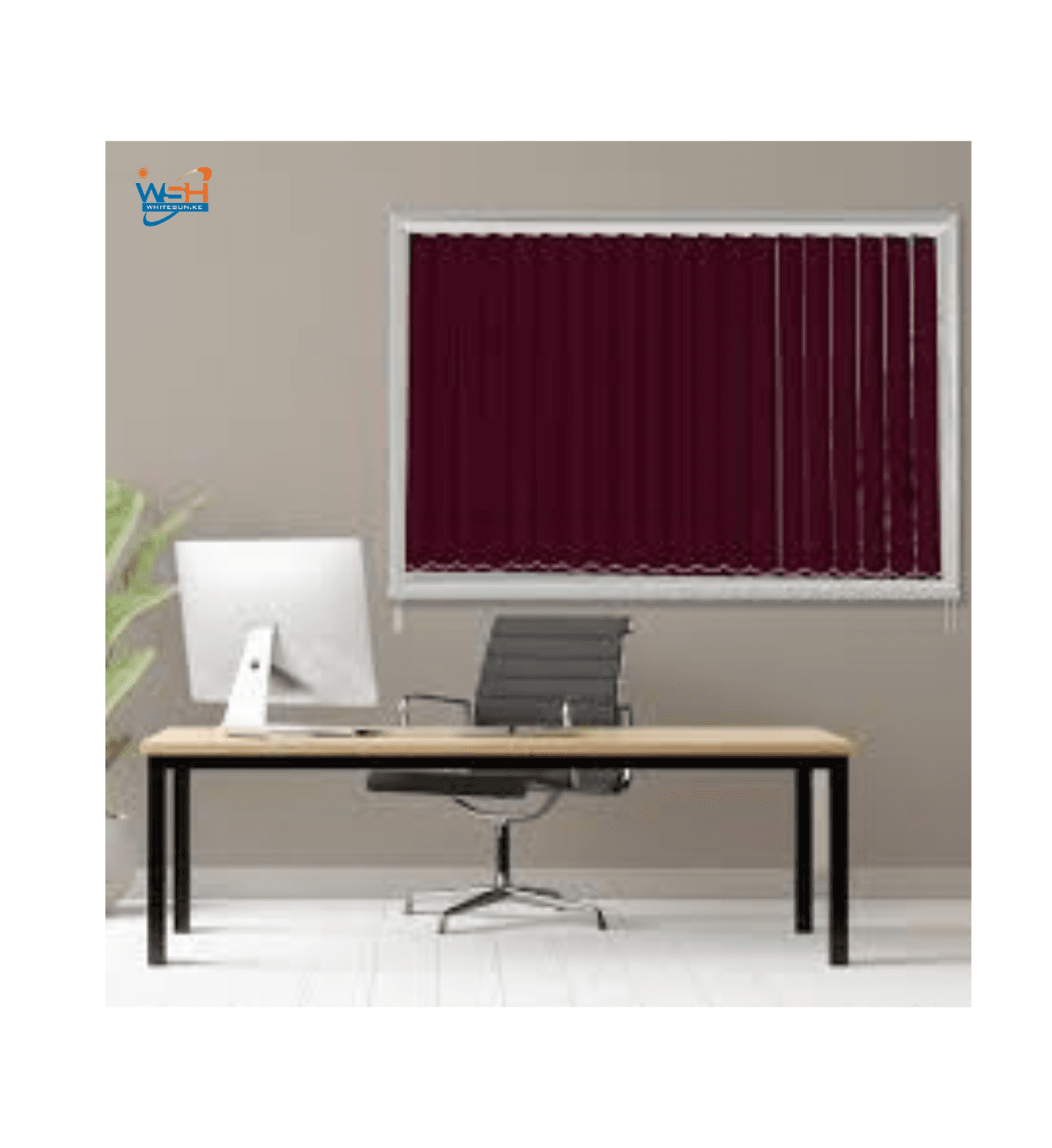 VERTICAL WINDOW BLINDS V73-MAROON