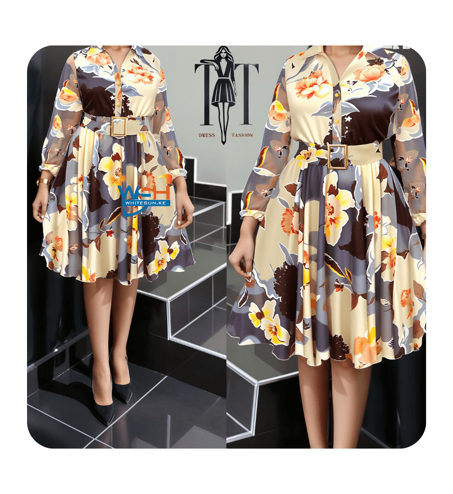 Multicolor Floral Dress 12