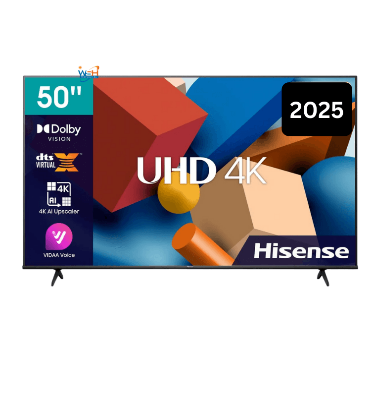 Hisense 50″ 50A6K (New 2025) 4K UHD Smart Frameless TV