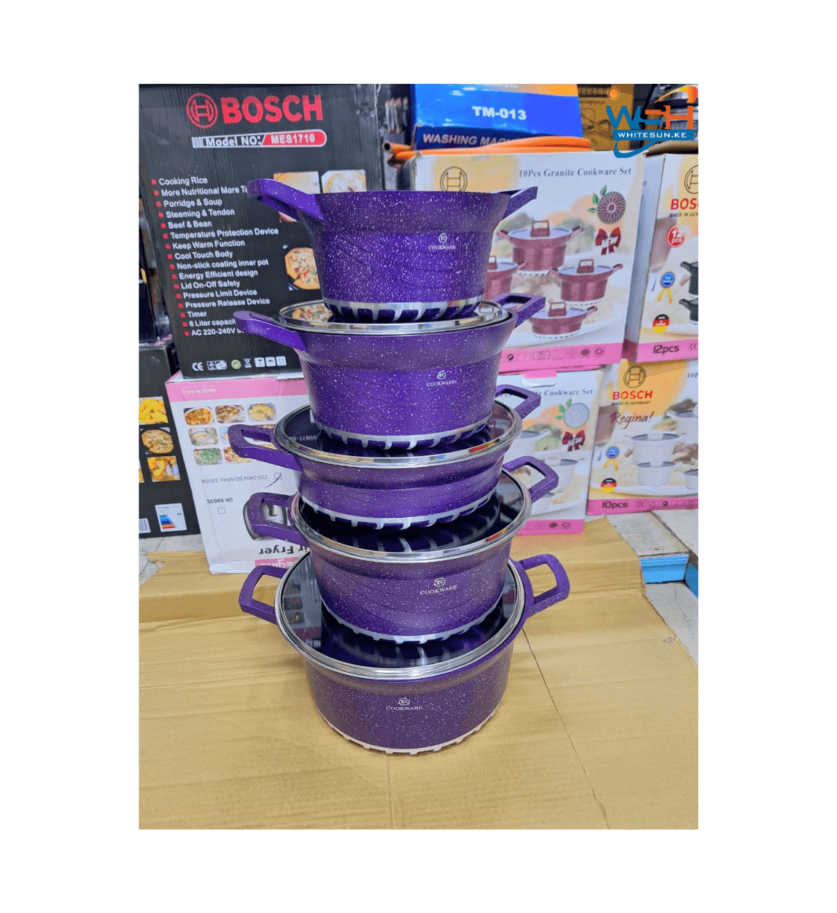 10 PCS Bosch Nonctick Cookware Set Purple
