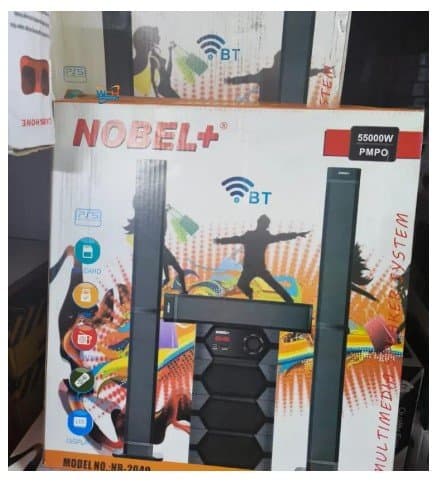 Powerful Nobel Tall Boy Bluetooth Home Theater Speakers Thumbnail 2