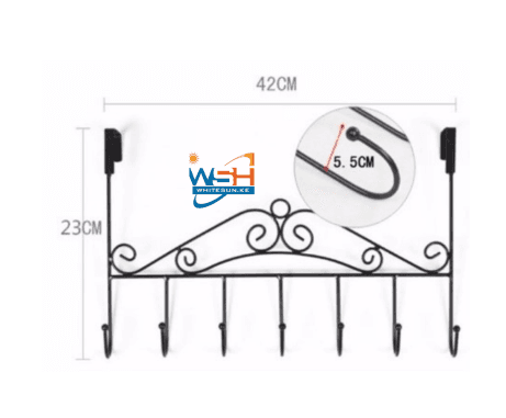 Heavy Gauge Behind The Door  7 Hooks Hanger Thumbnail 2