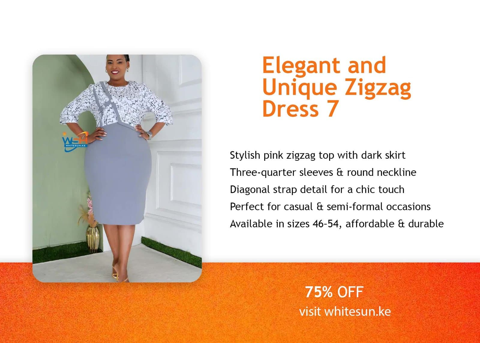 Elegant and Unique Zigzag Dress 7