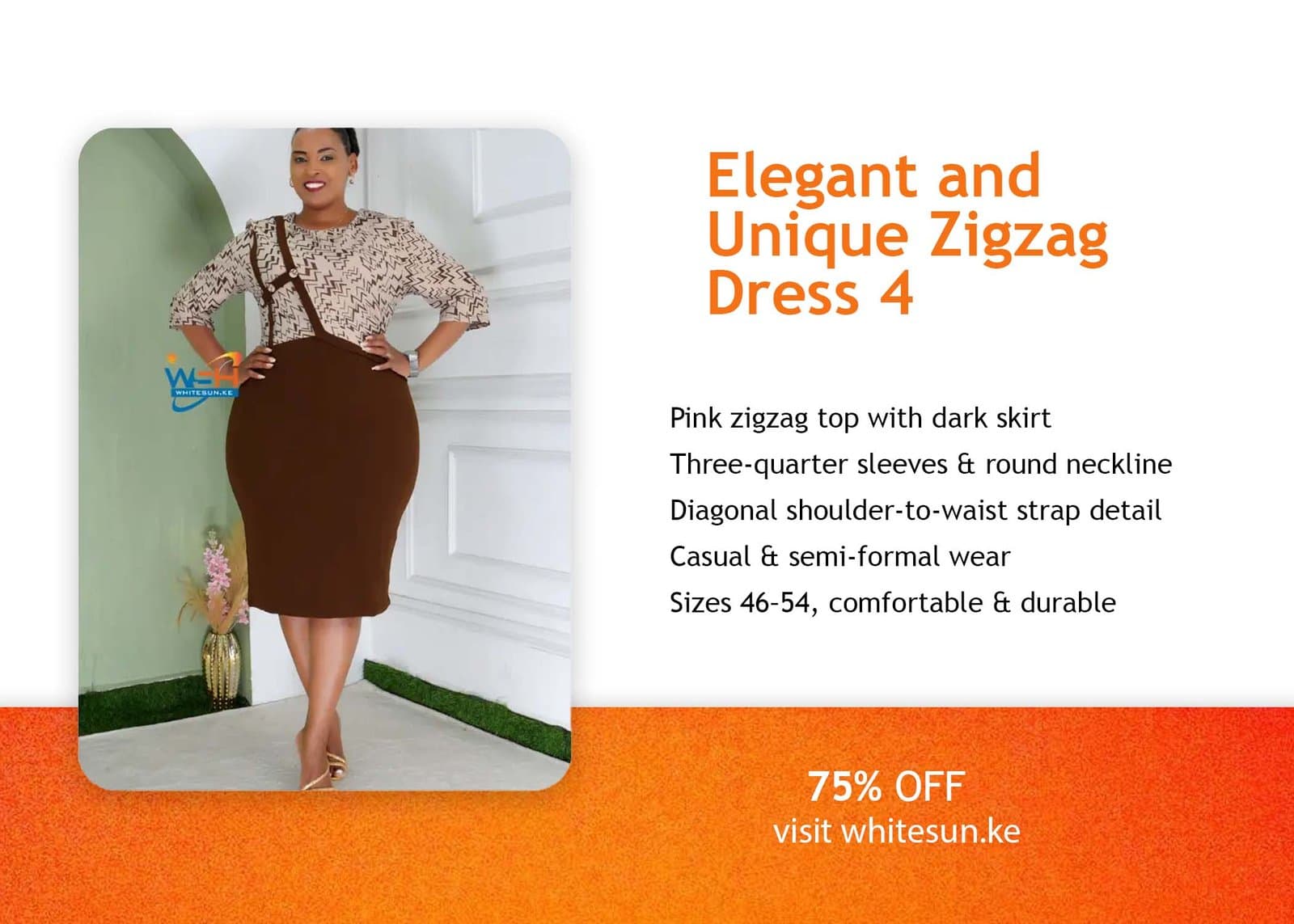 Elegant and Unique Zigzag Dress 4