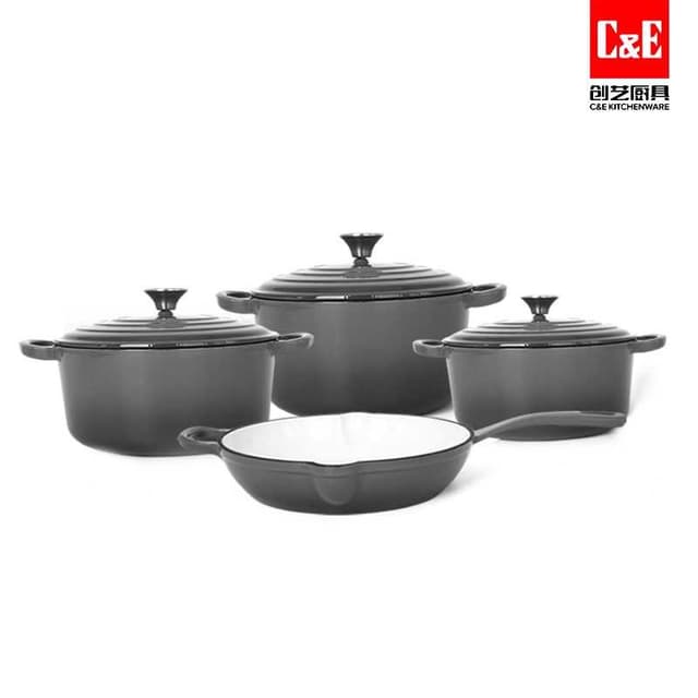 ce-red-7-piece-cast-iron-enamel-cookware-set-nonstick-dutch-ovens-skillets-grill-pan-heat-retaining-enameled-pots-and-pans-for-gas-electric-induction-cooktops-copy-copy