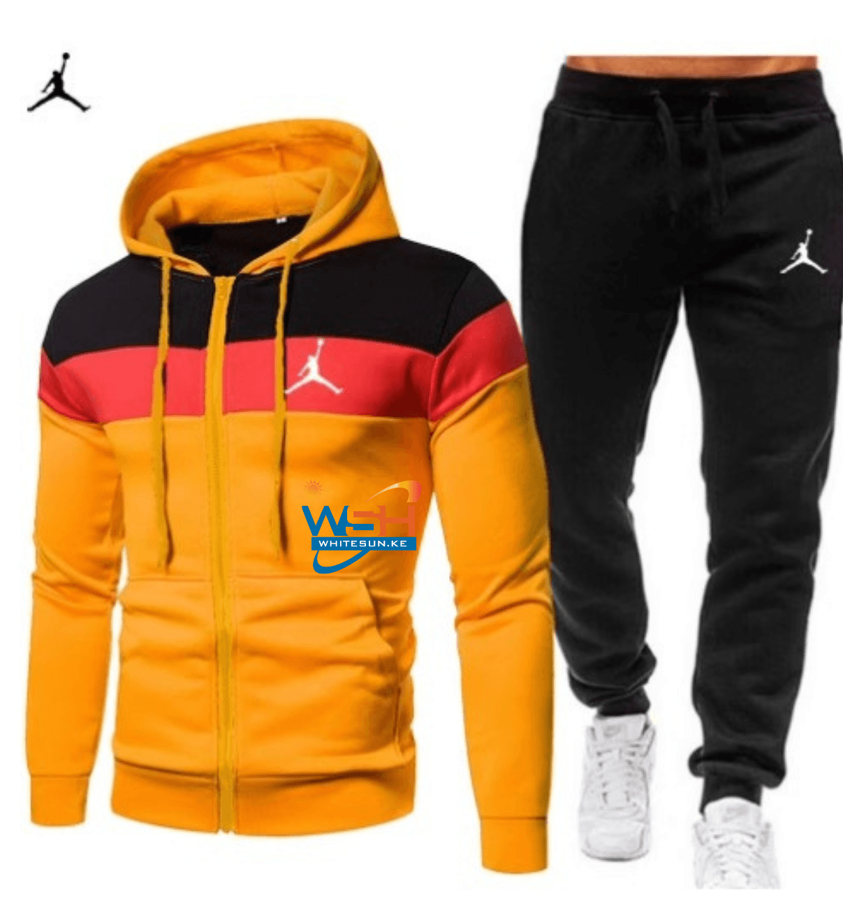 Hoodie +pants BLACK AND RED, Jordan Tracksuits
