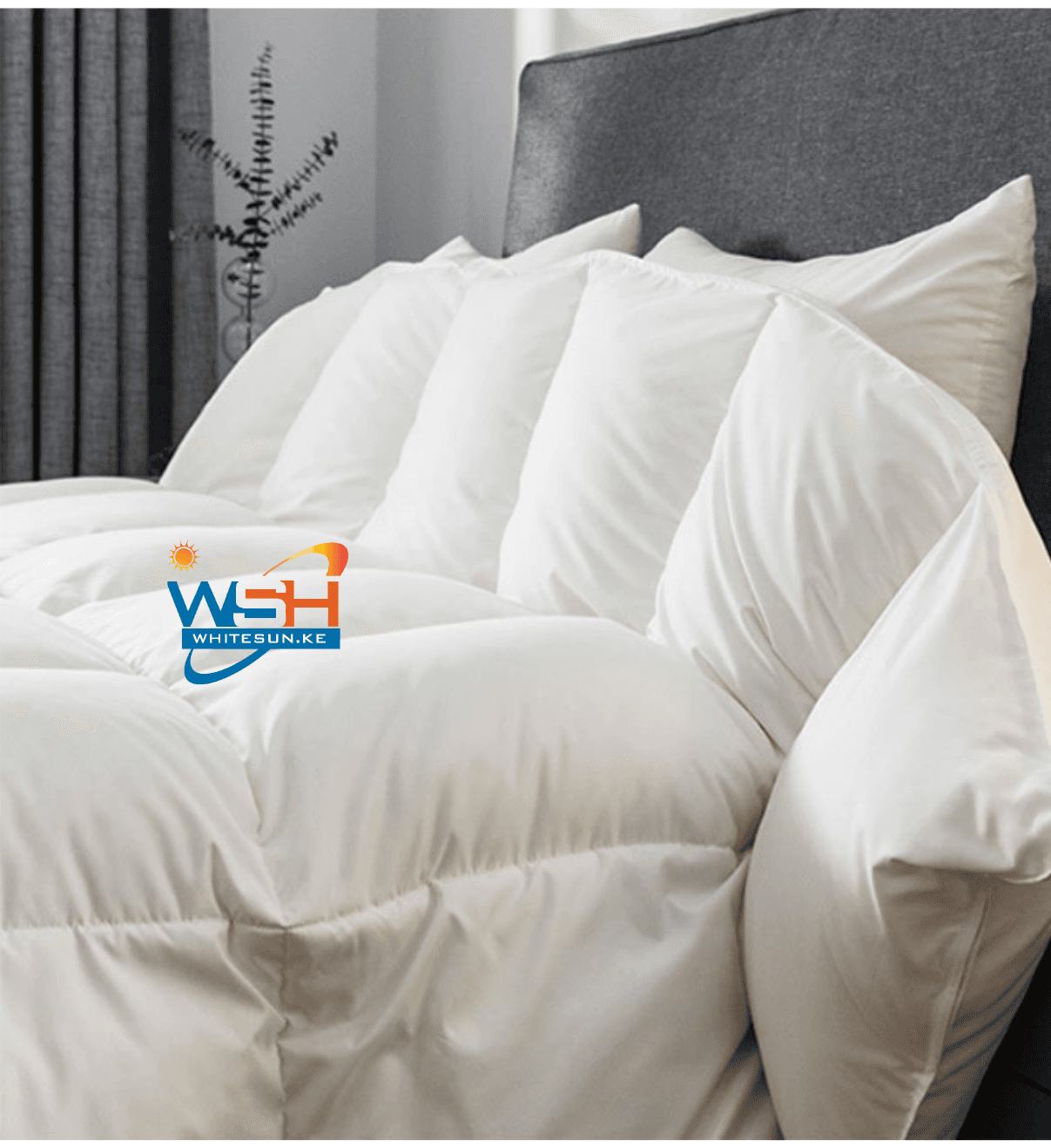 90% Duck Down & 10%Duck Feathers 100% cotton 240x220cm White Duvet. Thumbnail 2