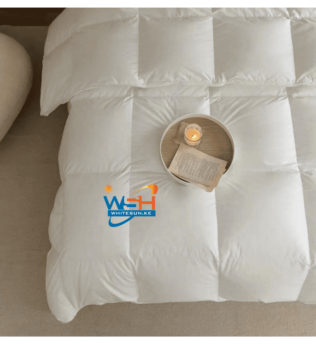 50% Duck Down & 50%Duck Feathers 100% cotton 260x220cm White Duvet. Thumbnail 3